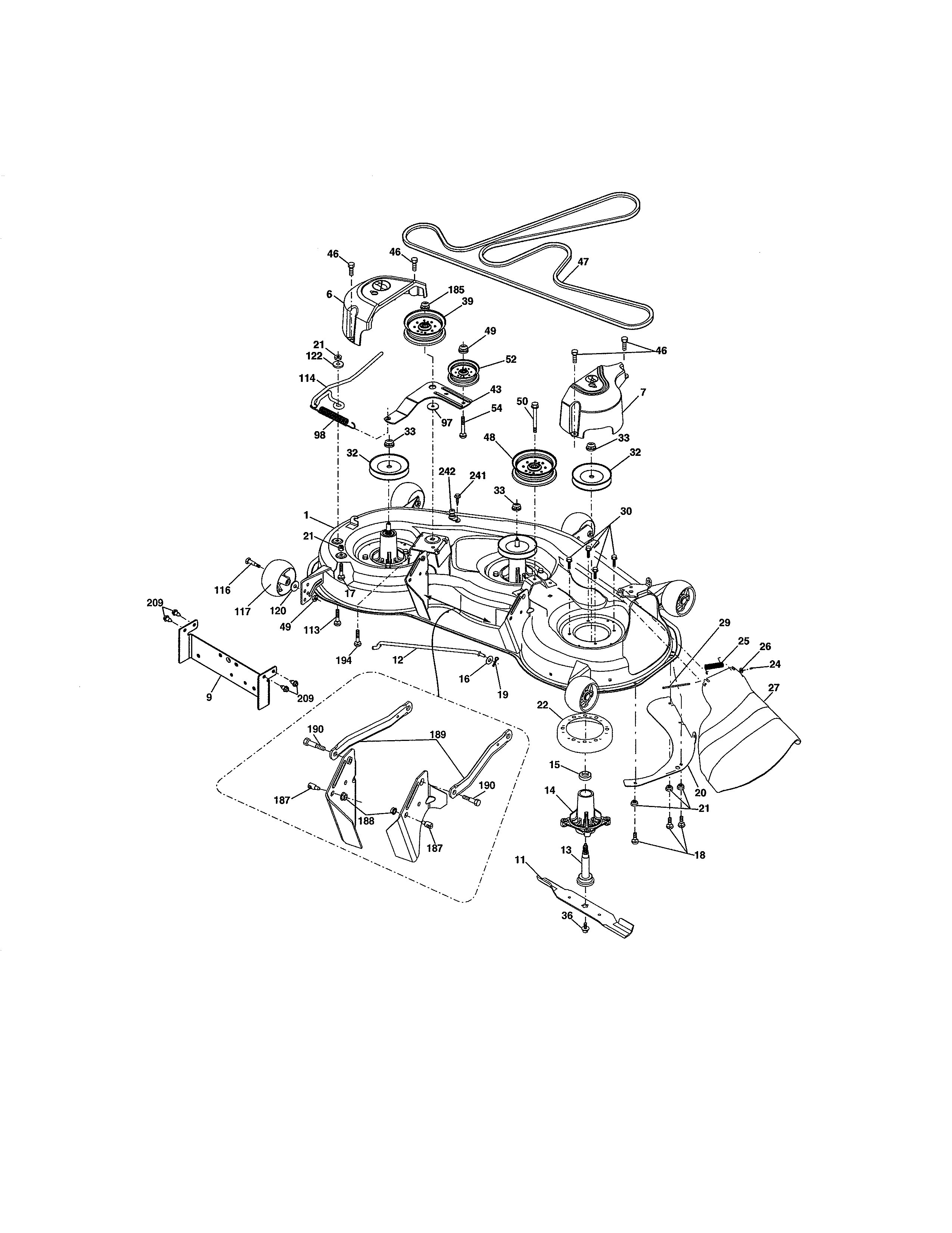 Craftsman 917203910 mower deck diagram