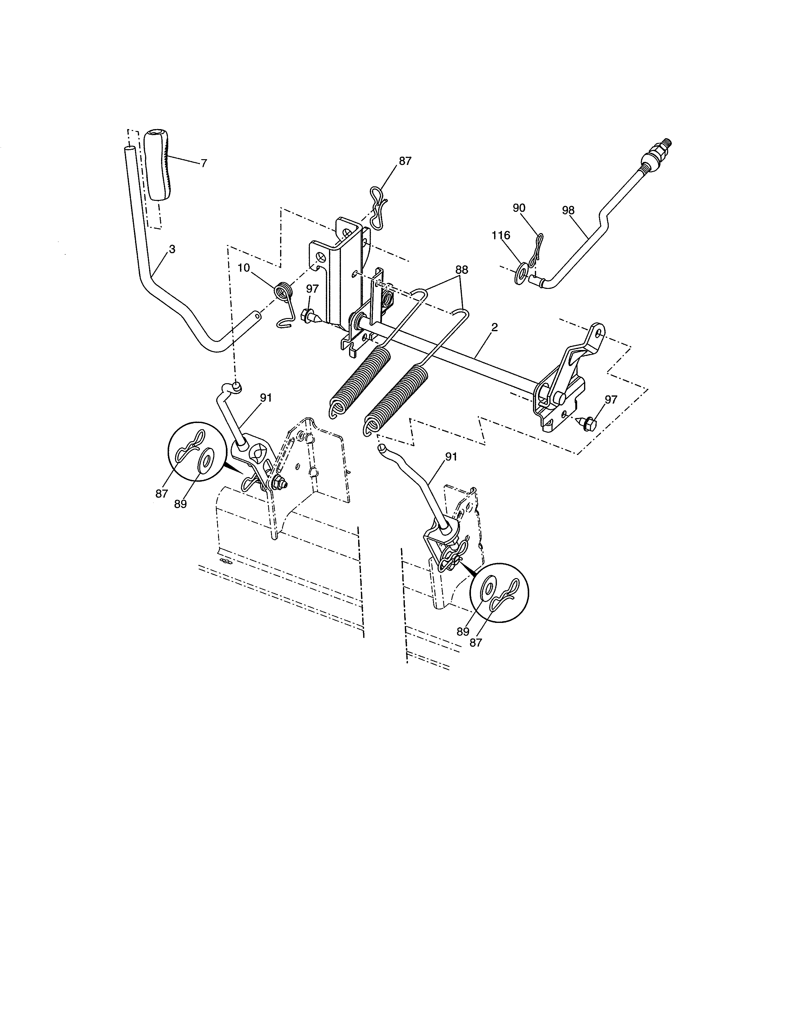 Craftsman 917203910 lift assembly diagram