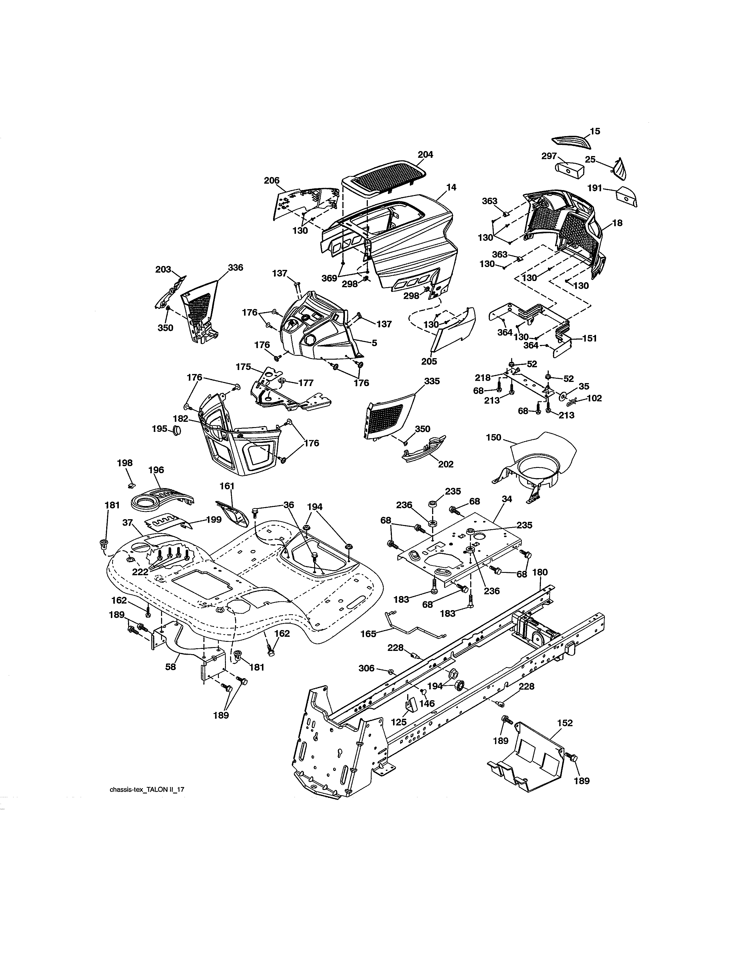 Craftsman 917204080 chassis & enclosures diagram