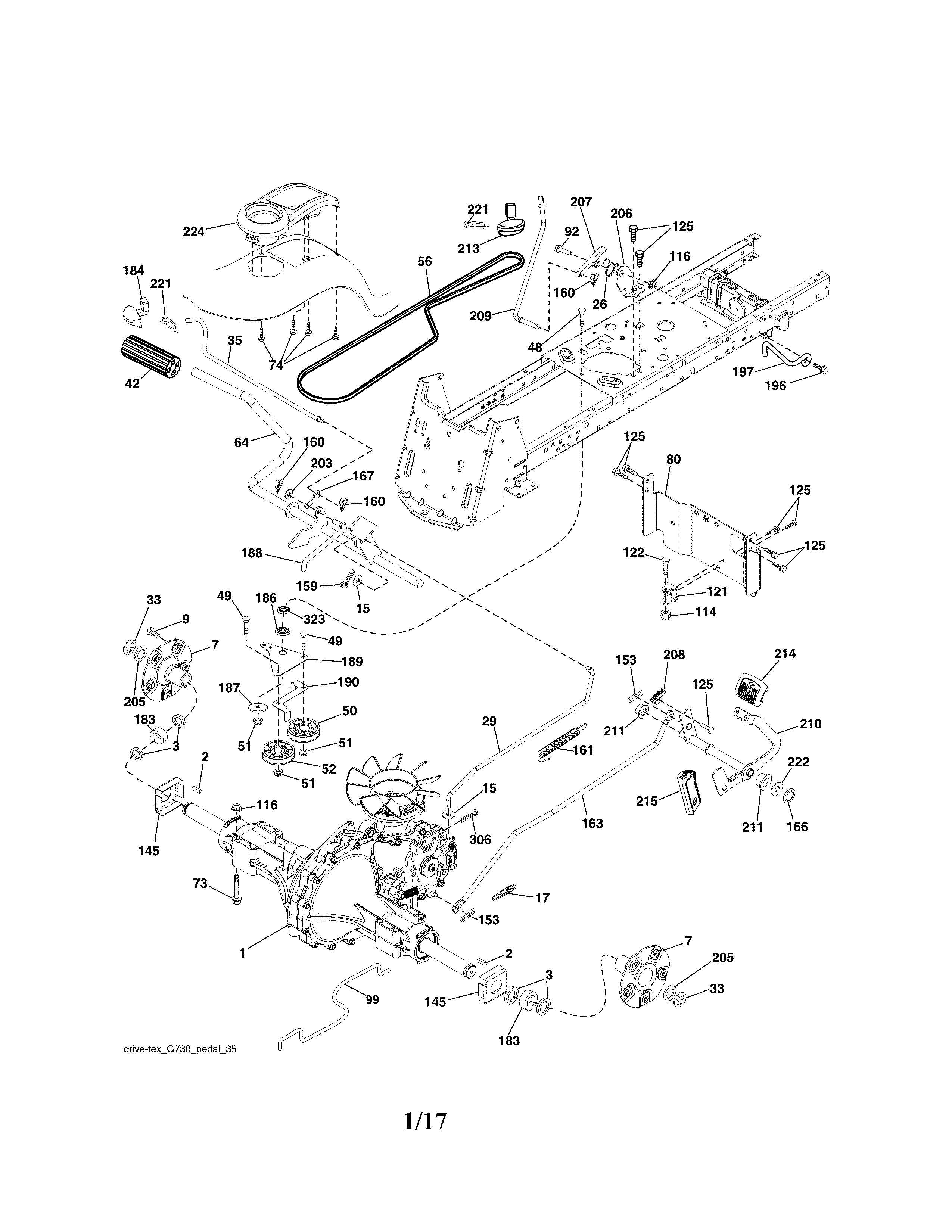 Craftsman 917204080 ground drive diagram