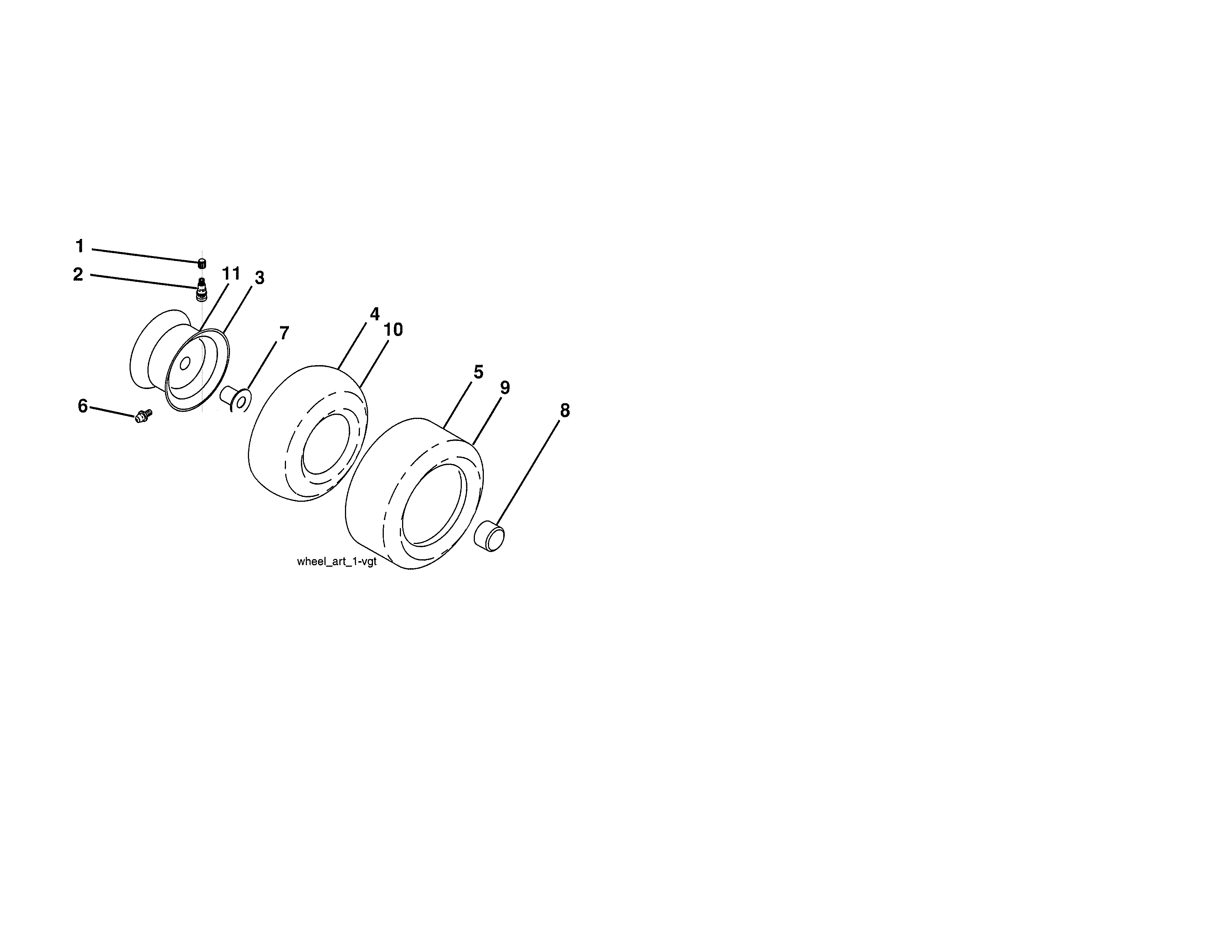 Craftsman 917204080 wheels & tires diagram