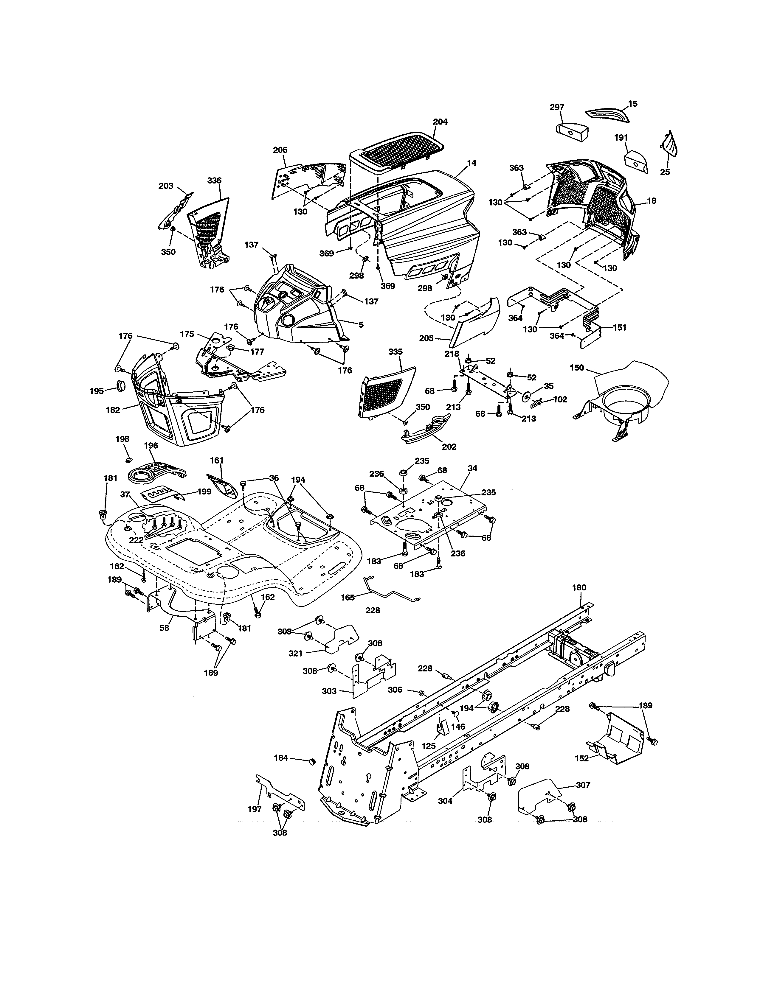 Craftsman 917992070 chassis assembly diagram