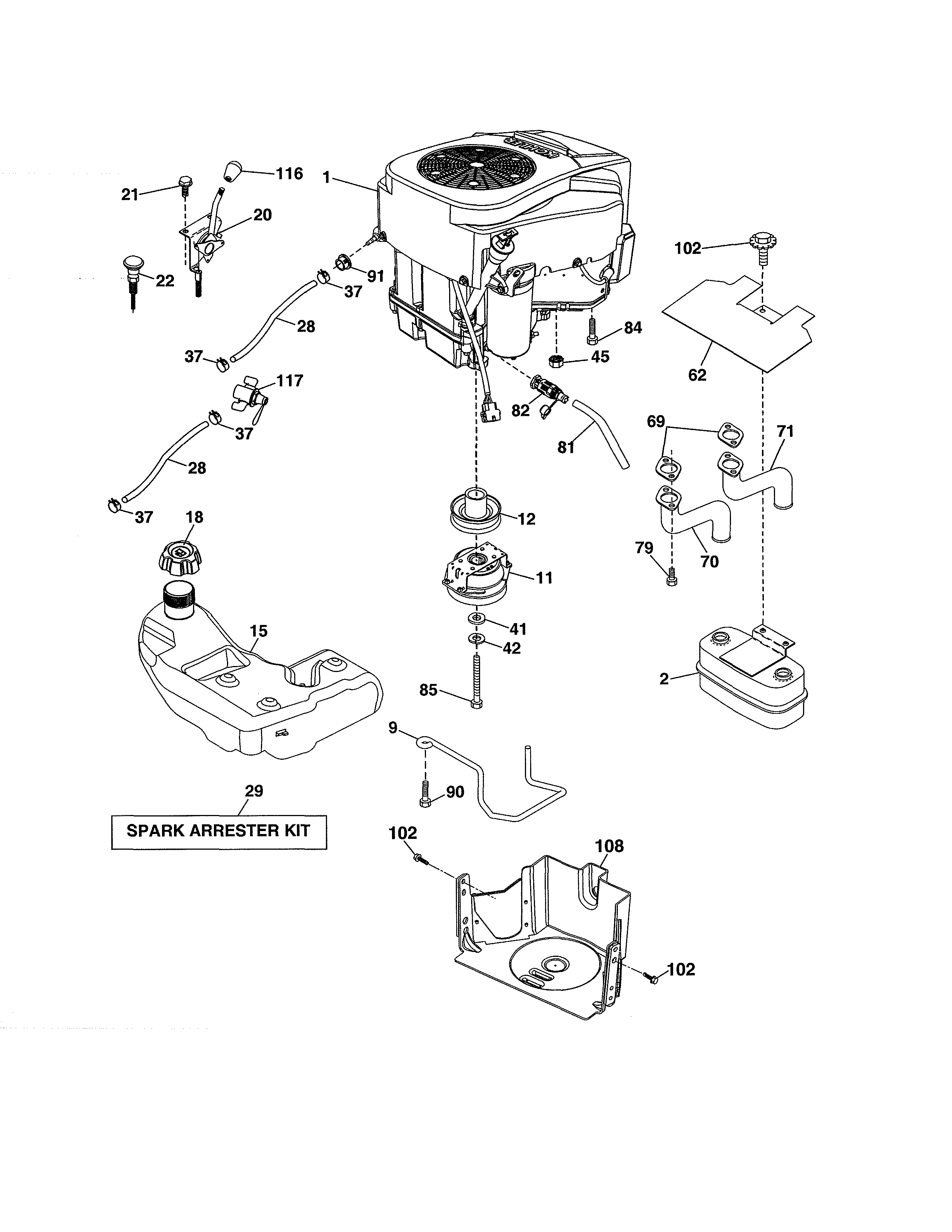 Craftsman 917992070 engine diagram