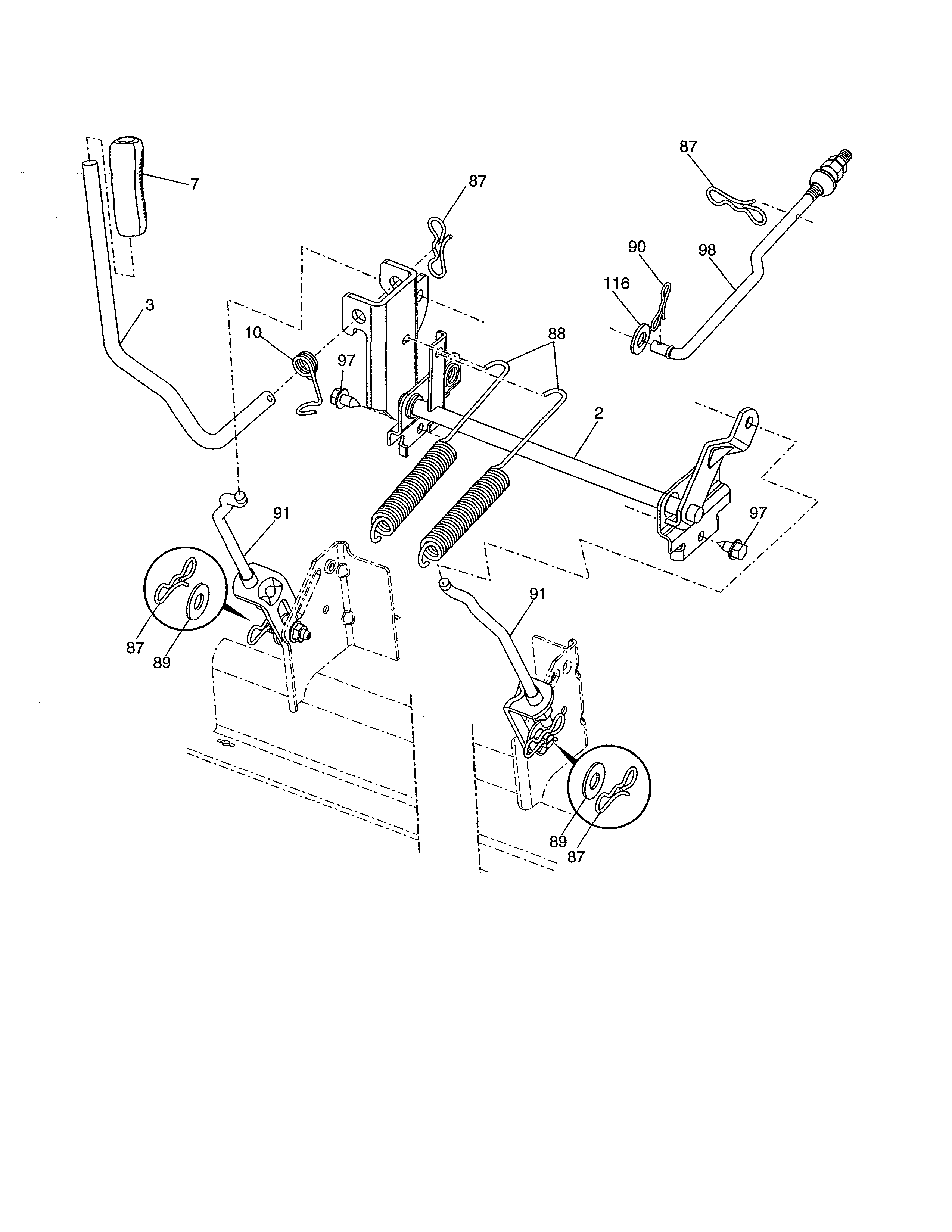 Craftsman 917992070 lift assembly diagram