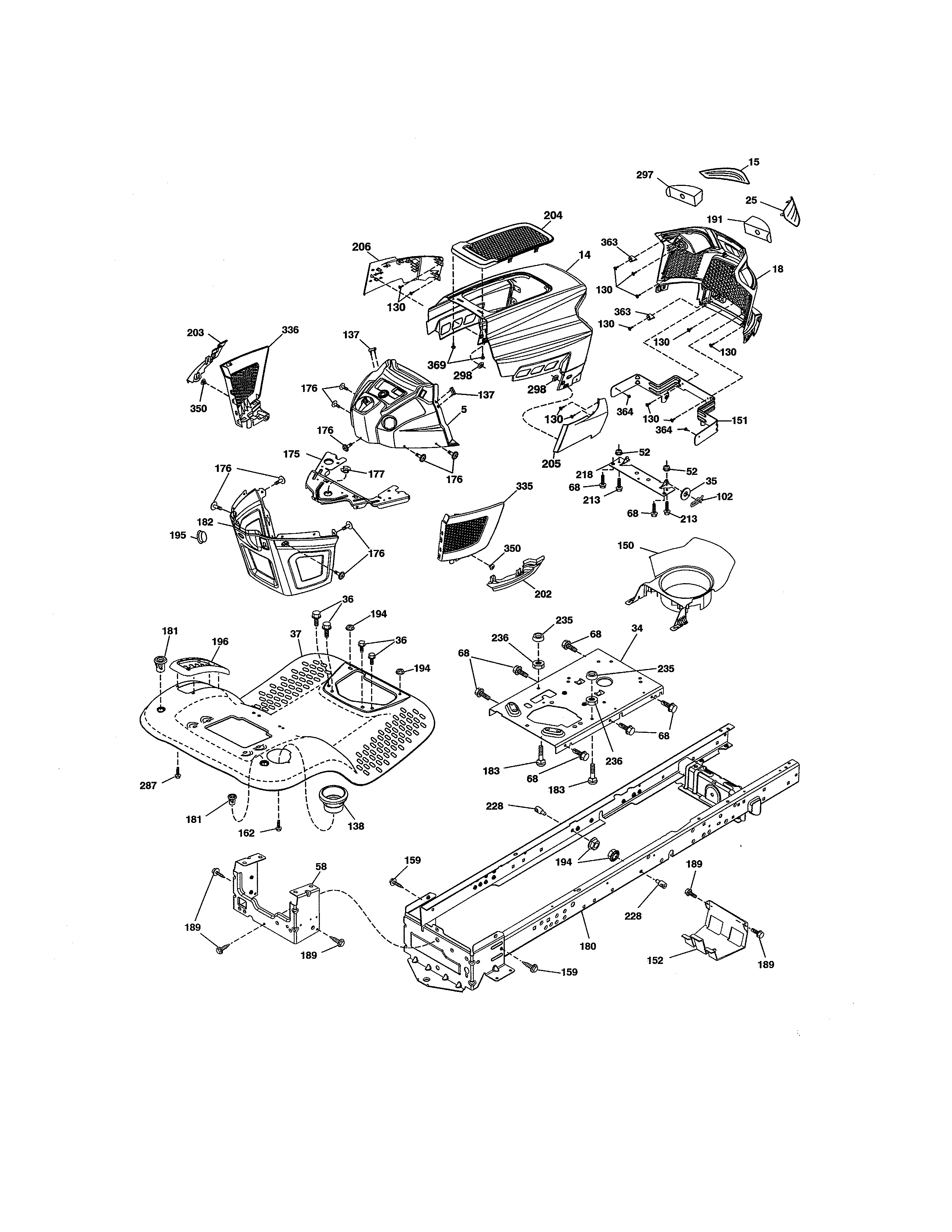 Craftsman 917273980 chassis assembly diagram
