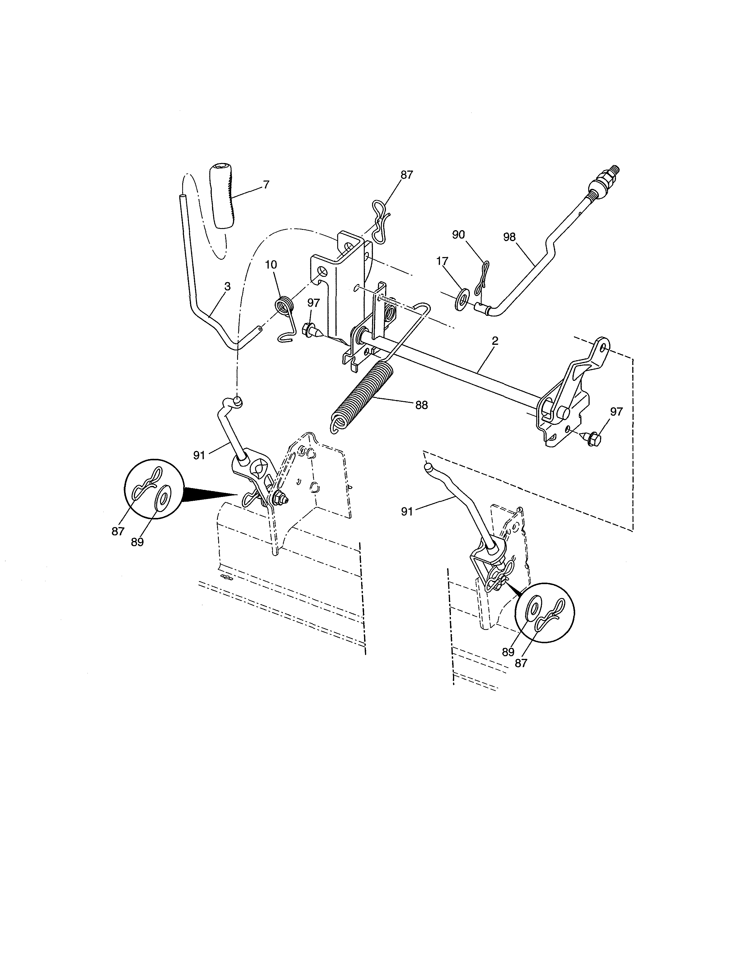 Craftsman 917273980 lift assembly diagram