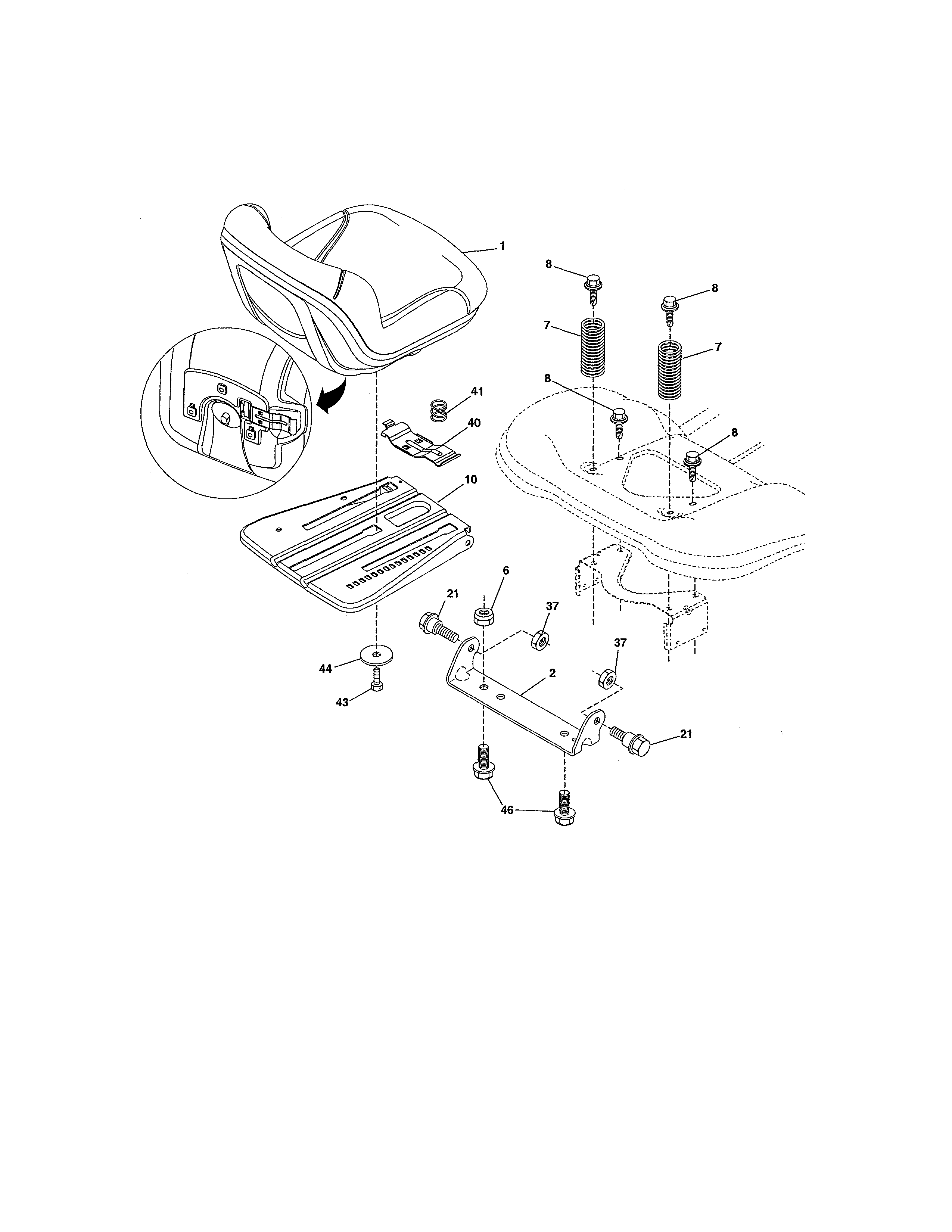 Craftsman 917273980 seat assembly diagram