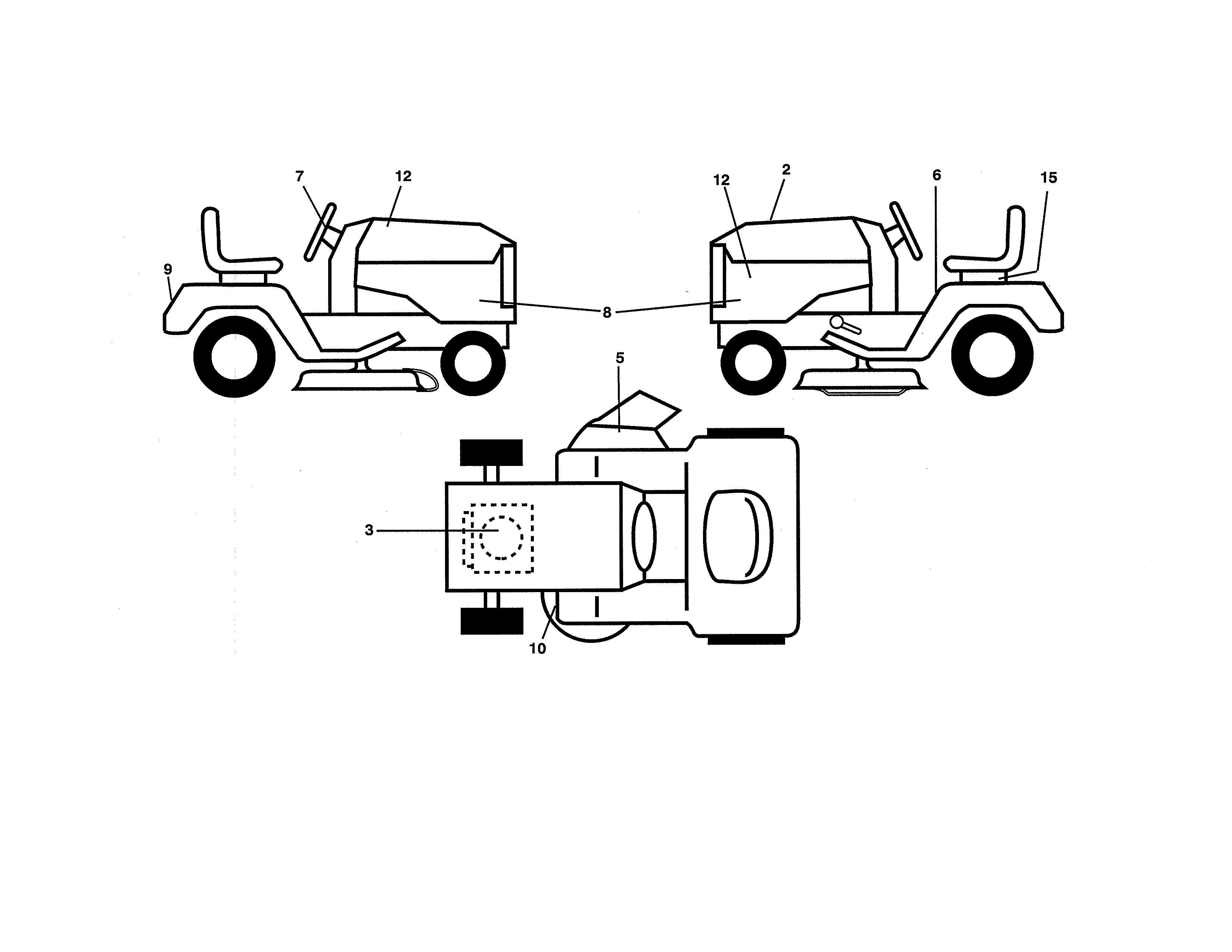 Poulan PP155A42-274430 decals diagram