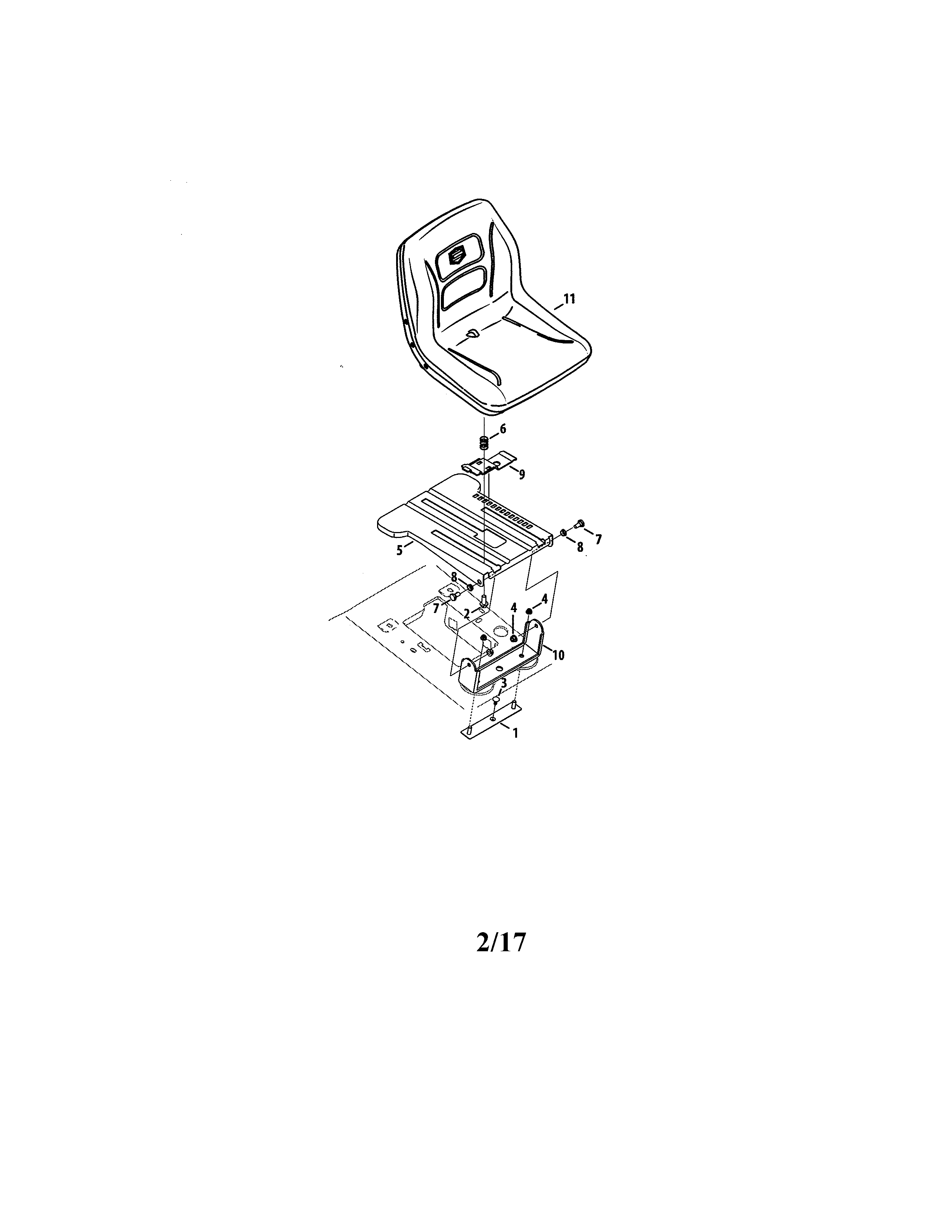 Craftsman 247270440 seat diagram