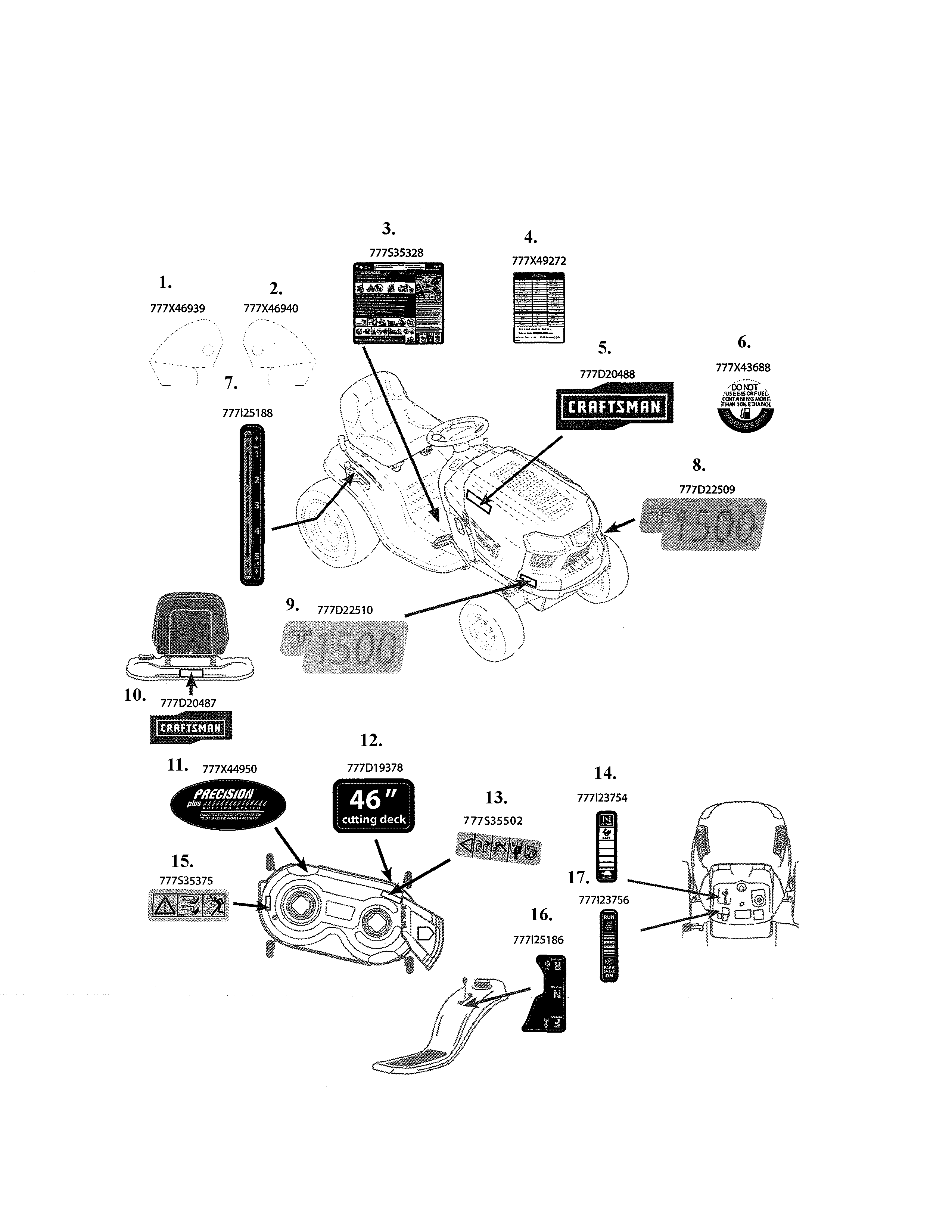 MTD 13A878XT099 decals diagram