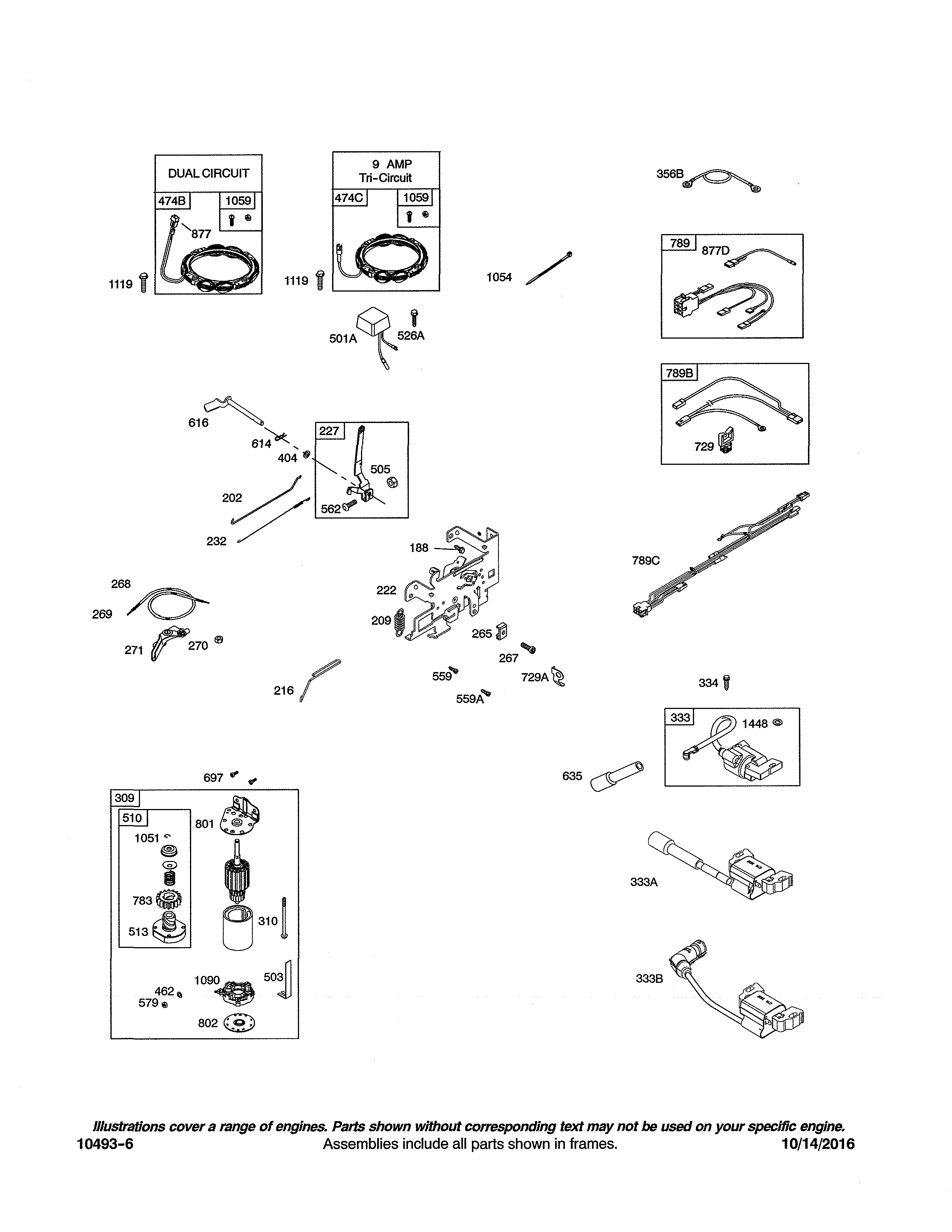 Craftsman 917250831 motor-starter/armature-magneto diagram