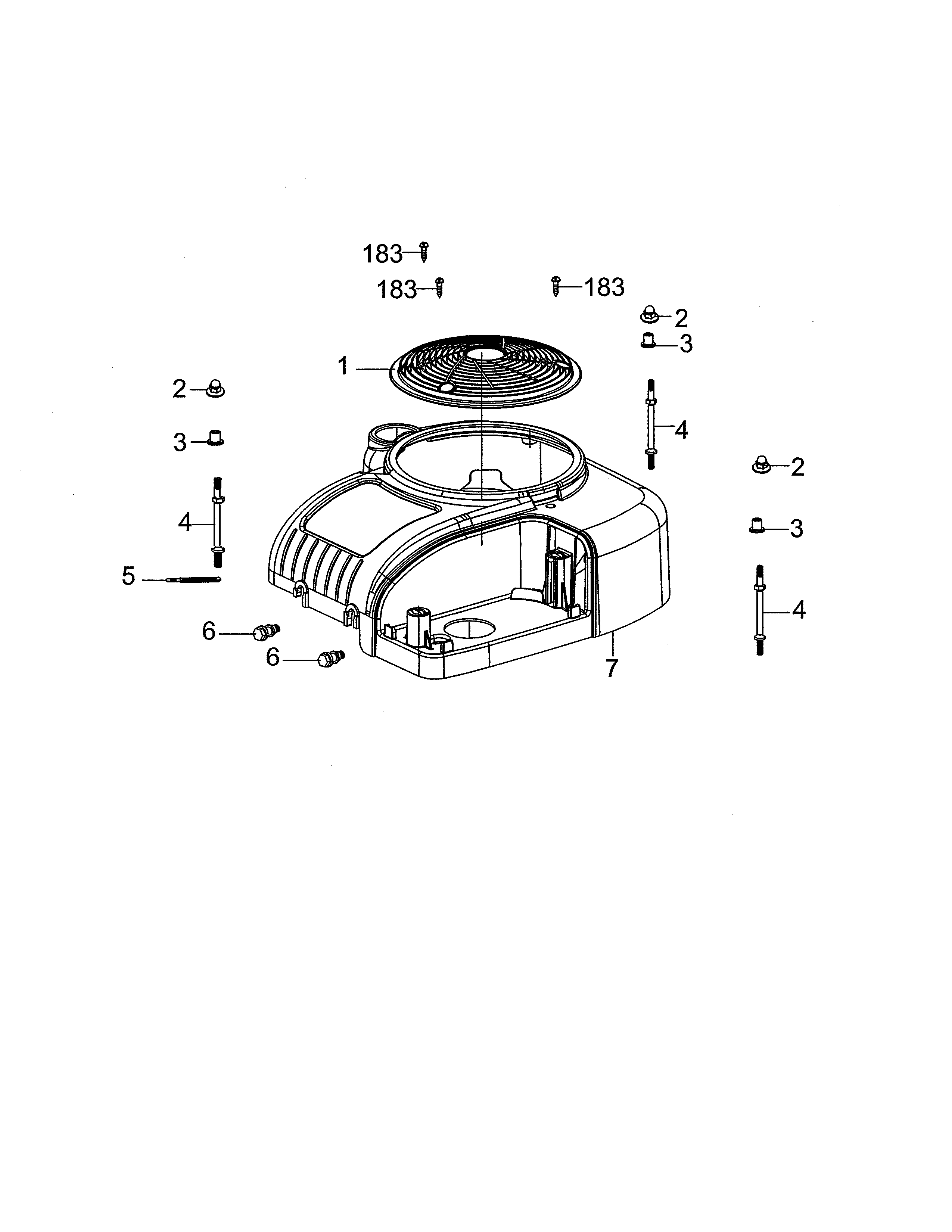 Craftsman 247203695 engine shroud diagram