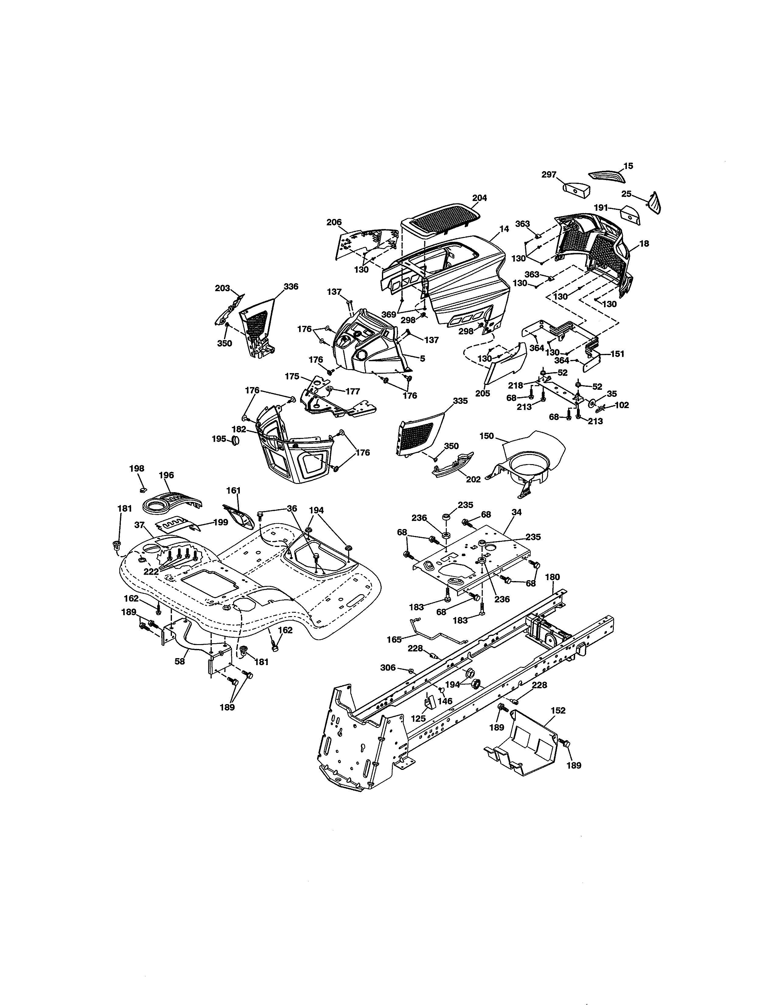 Craftsman 917204090 chassis & enclosures diagram