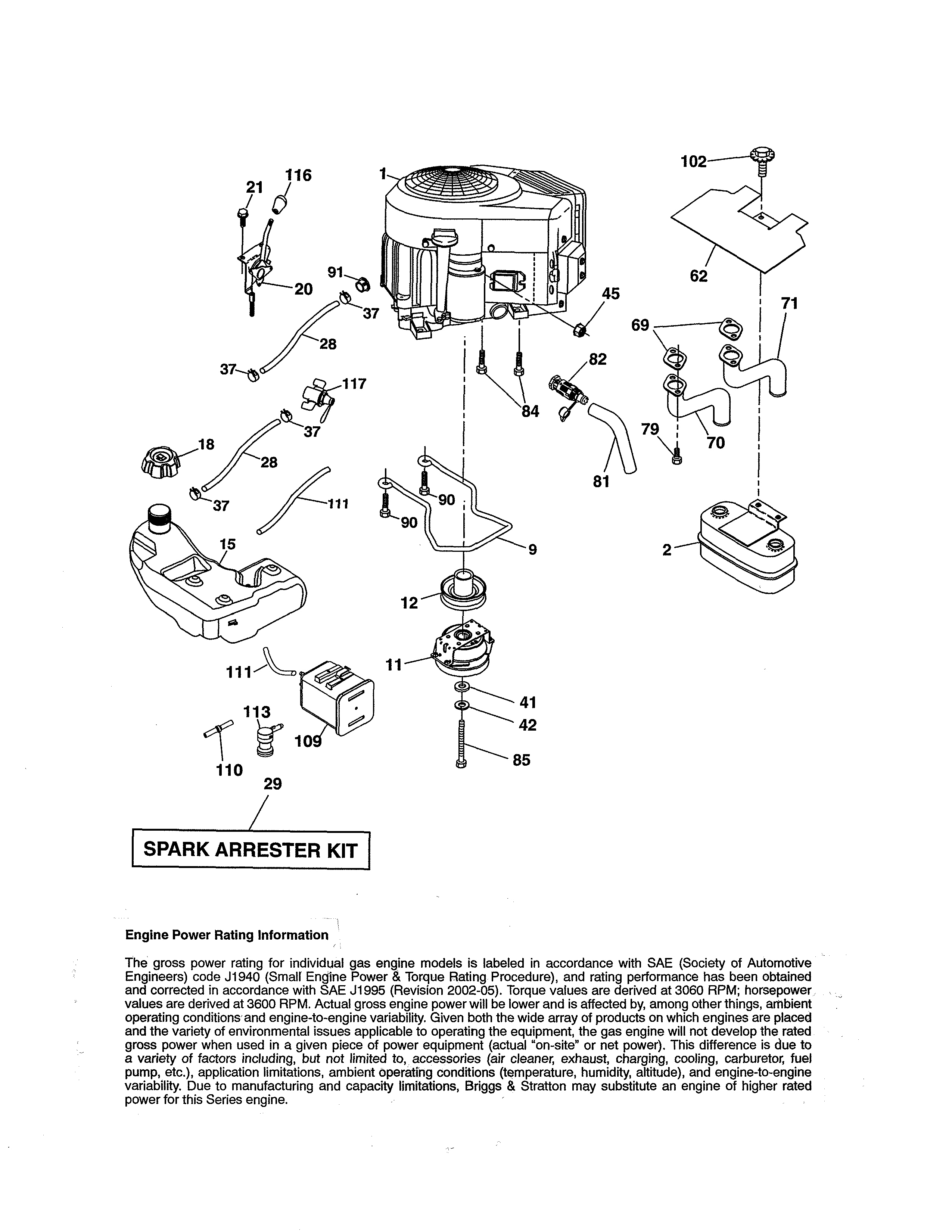 Craftsman 917204090 engine diagram