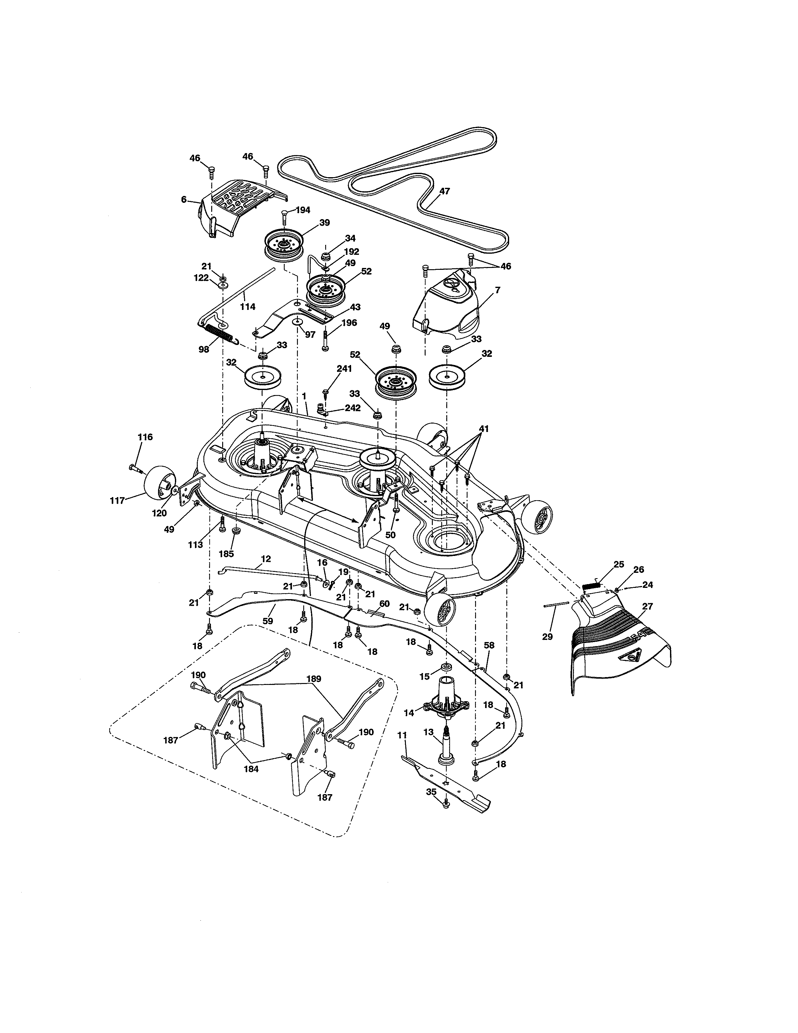 Craftsman 917204090 mower deck diagram