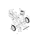 Craftsman 917776741 engine/wheels/handle diagram