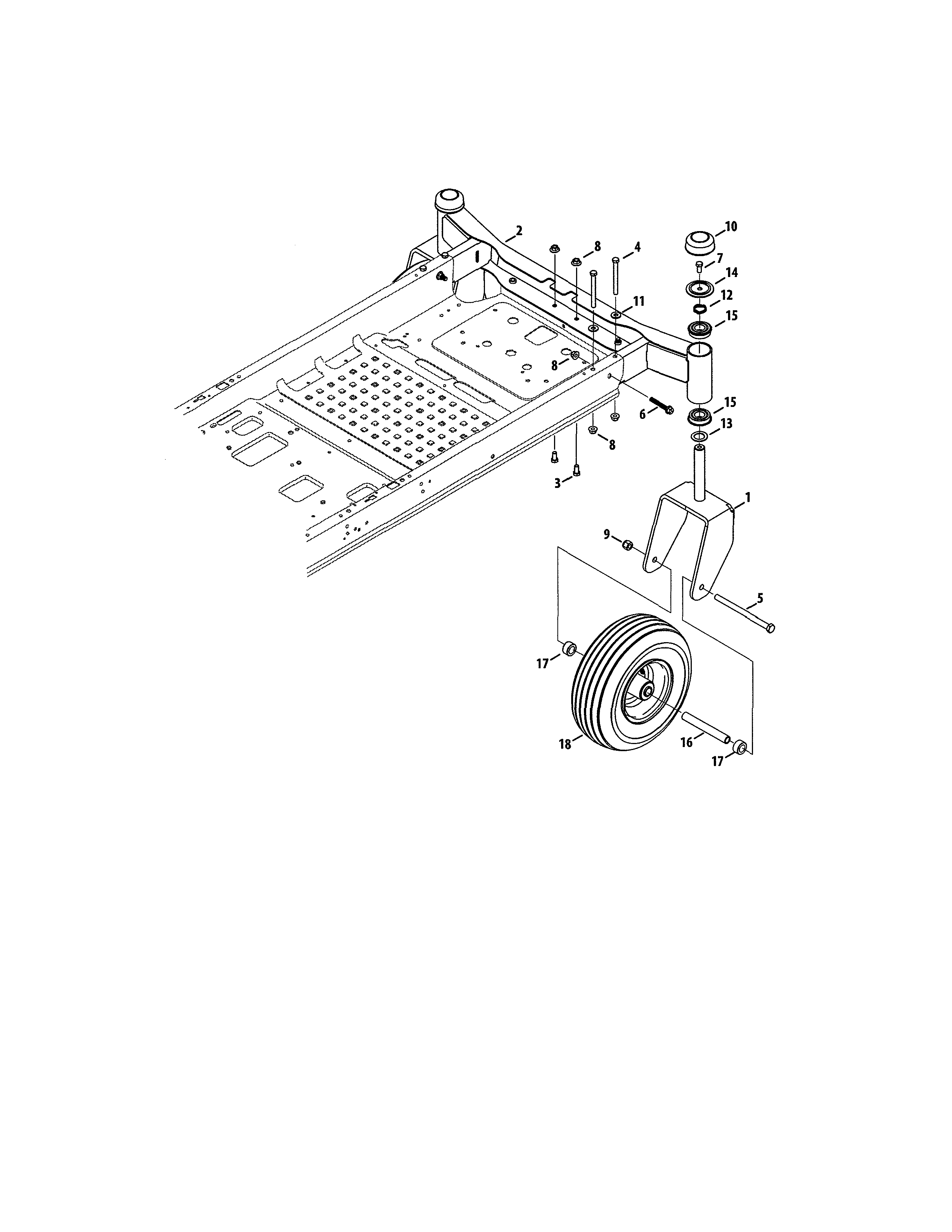 Craftsman 247270500 wheel assembly diagram