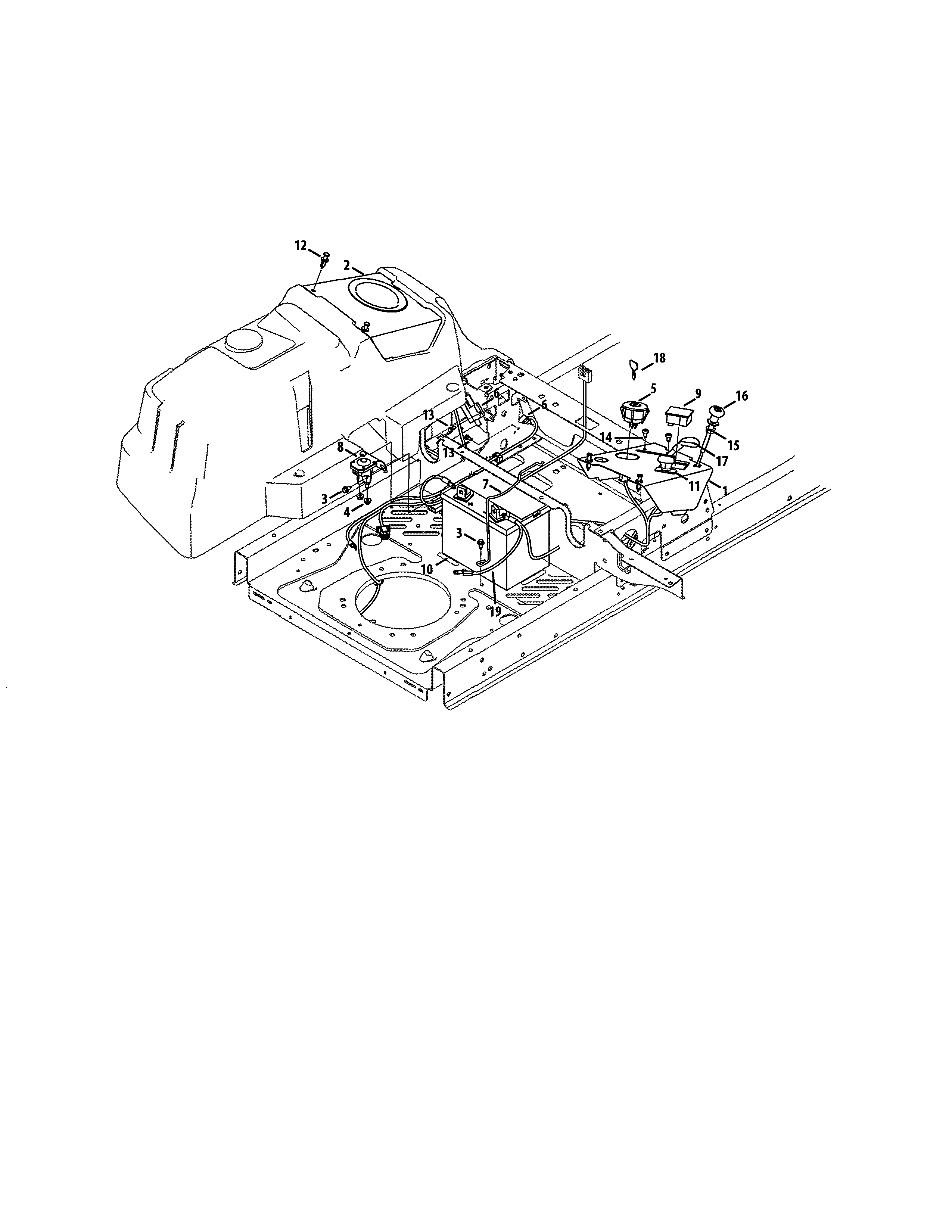 Craftsman 247270500 console cover/electric pto switch diagram
