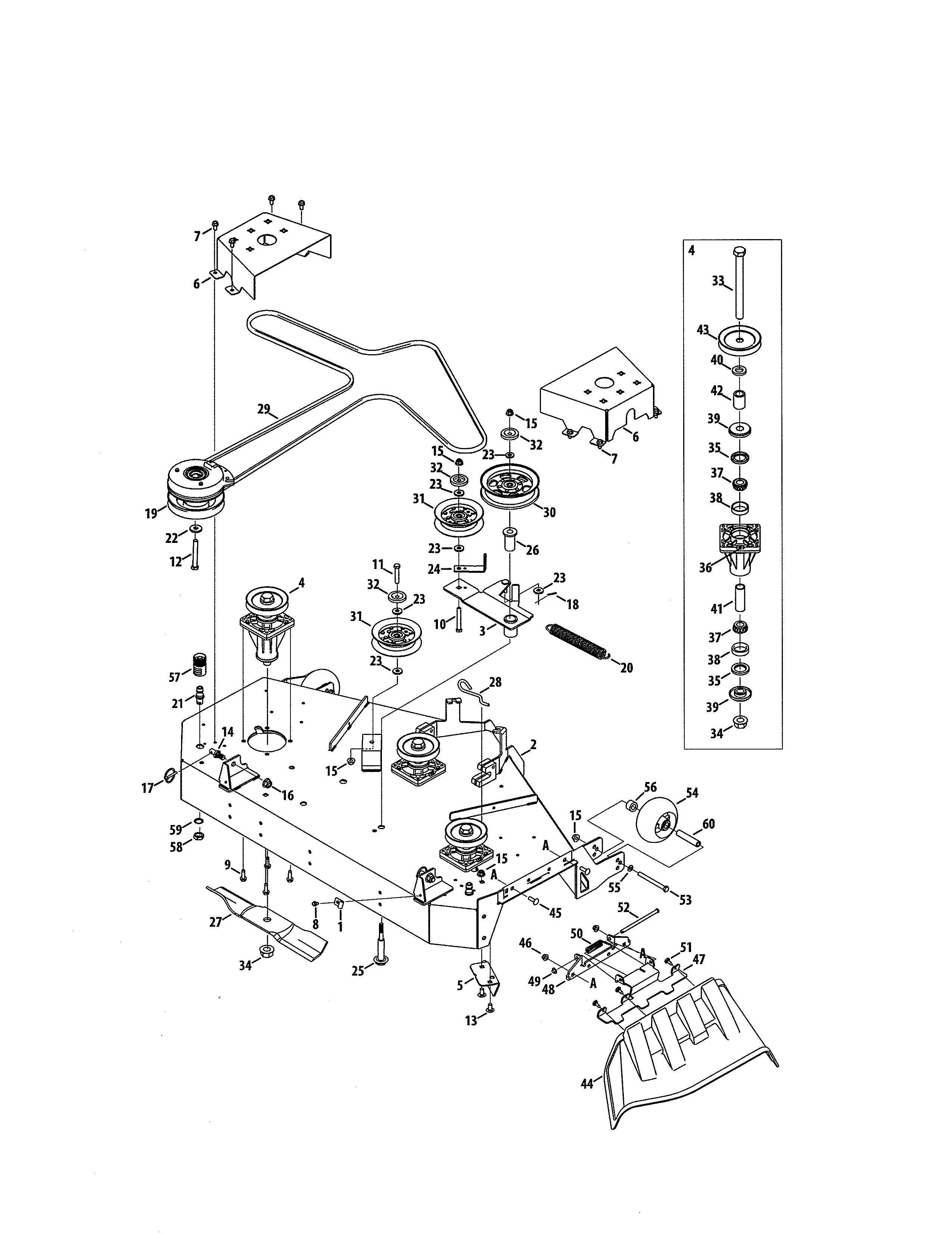 Craftsman 247270500 deck/spindle diagram
