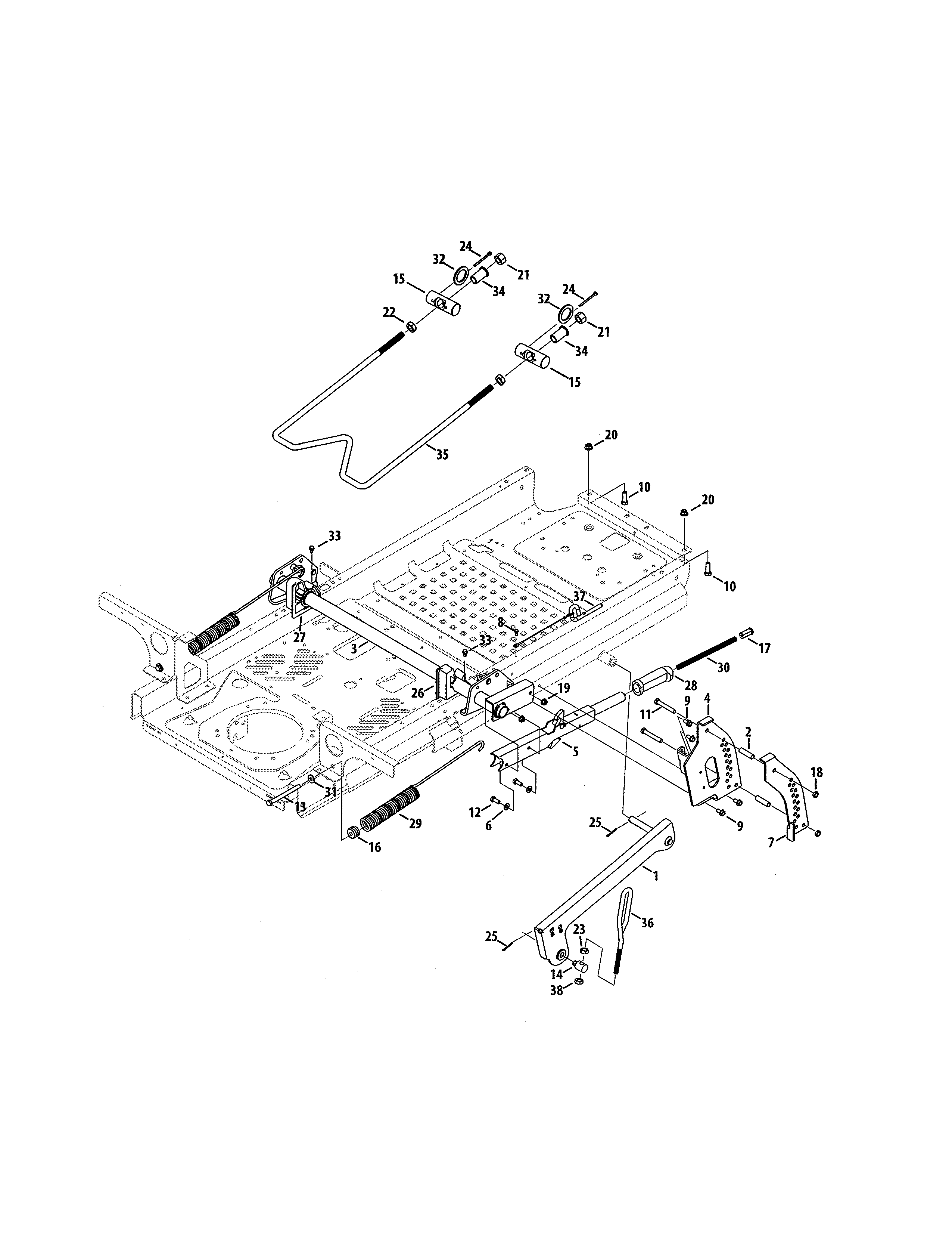 Craftsman 247270500 deck lift diagram