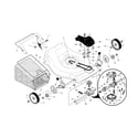 Craftsman 917376151 drive control/gear case/wheels diagram