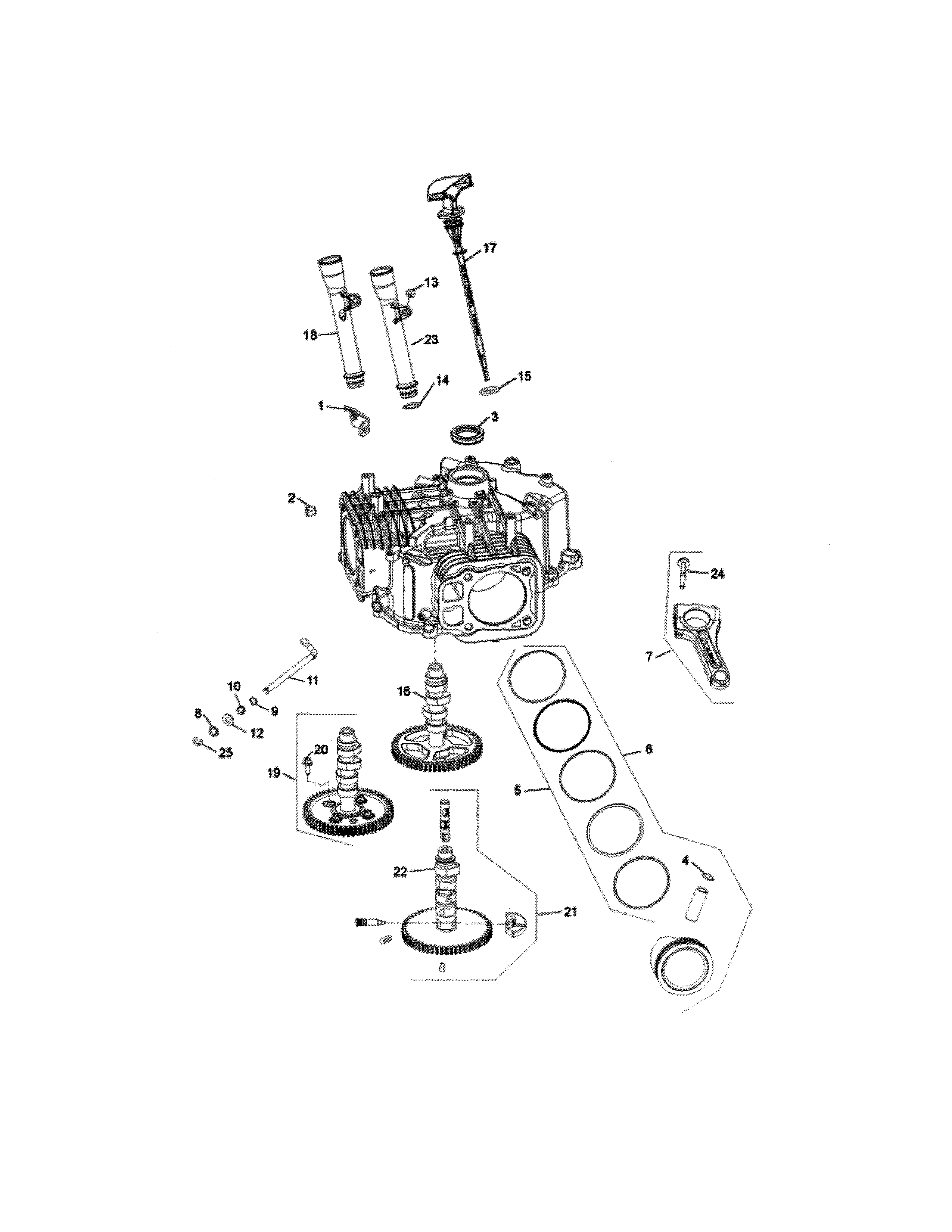 MTD 17ARCBDS099 crankcase diagram