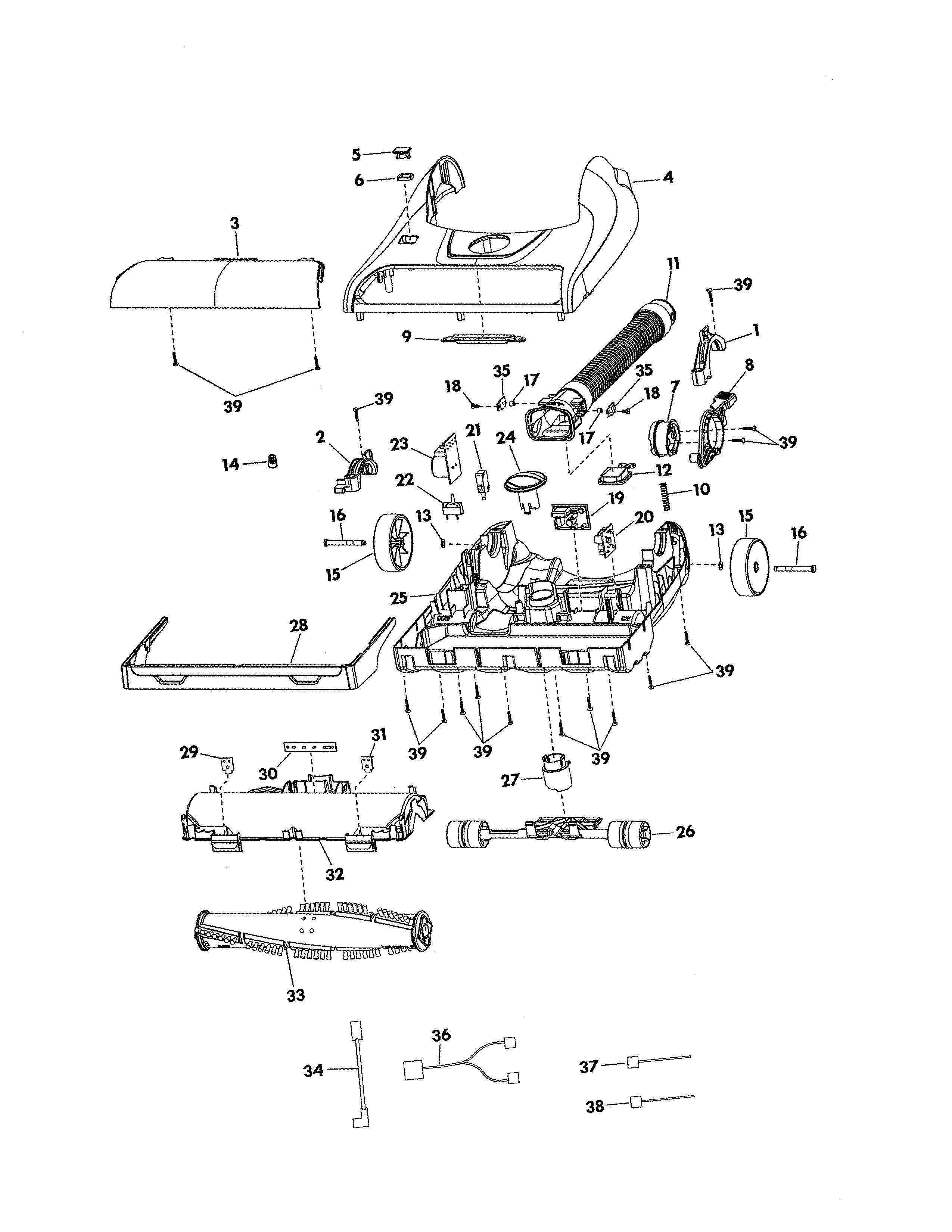 Kenmore Elite 12531150610 nozzle parts diagram