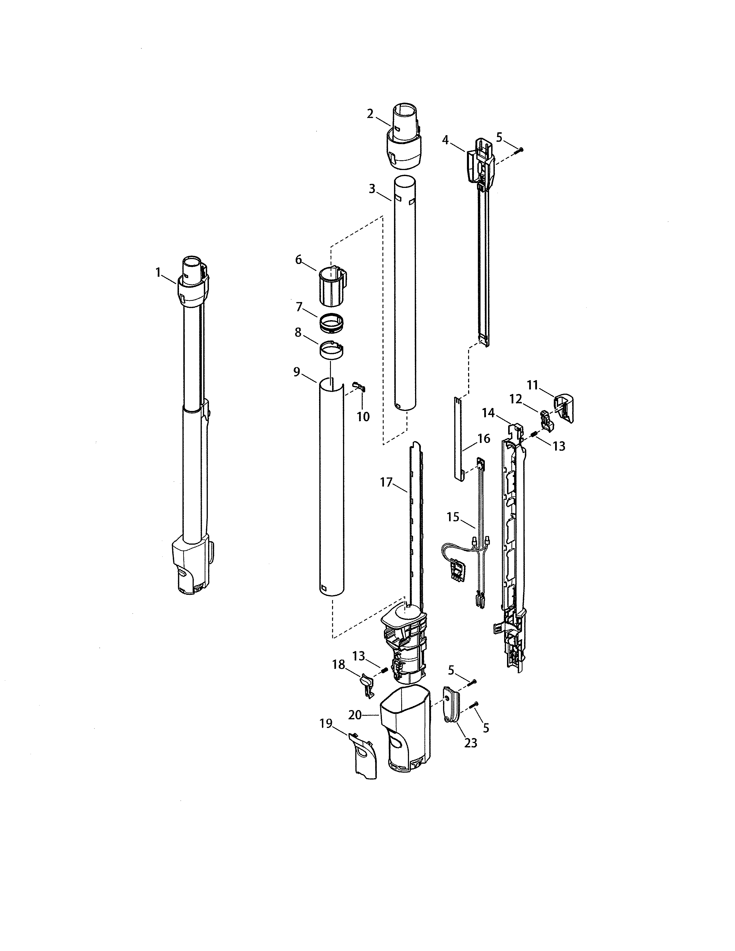 Kenmore Elite 12581714610 telescoping wand diagram