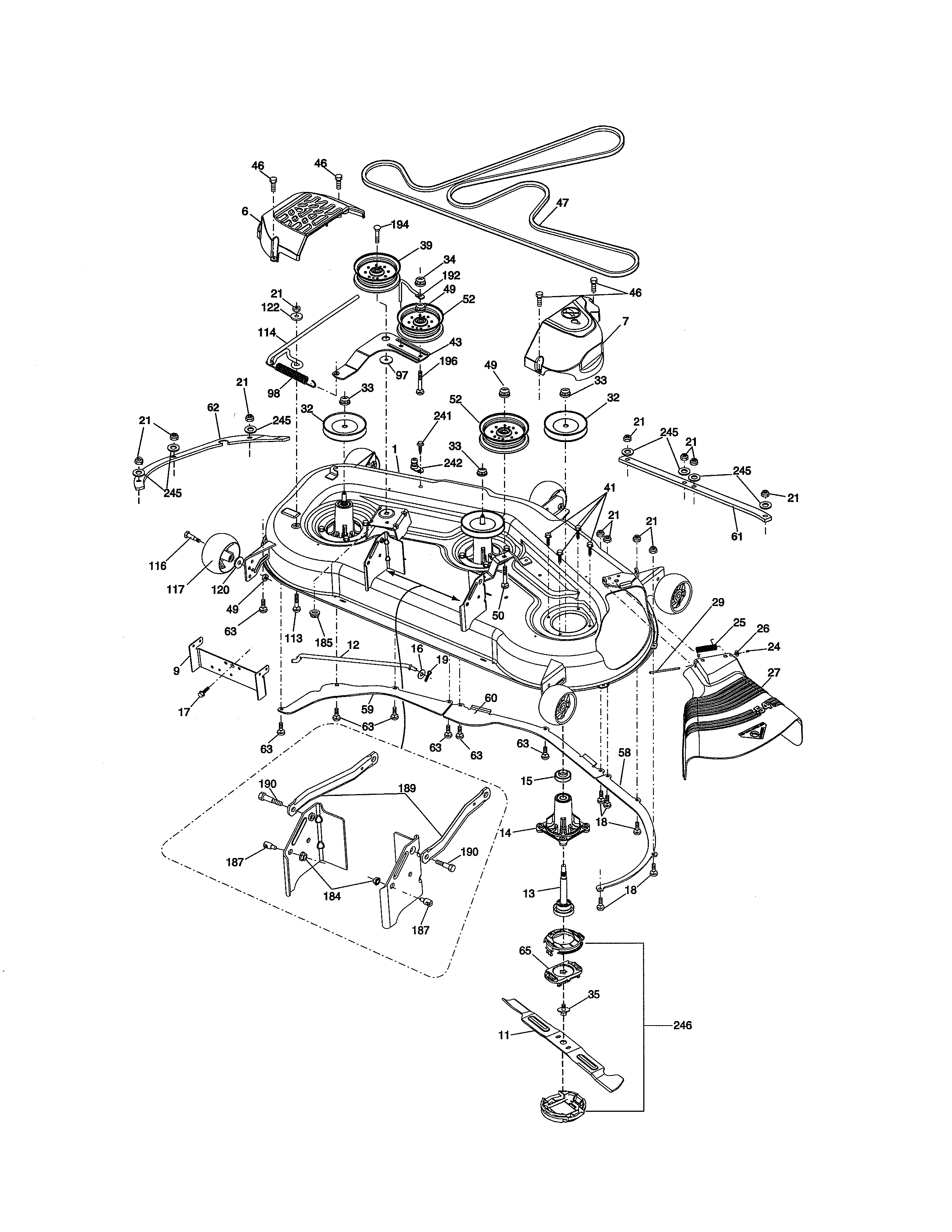 Craftsman 917986451 mower deck diagram