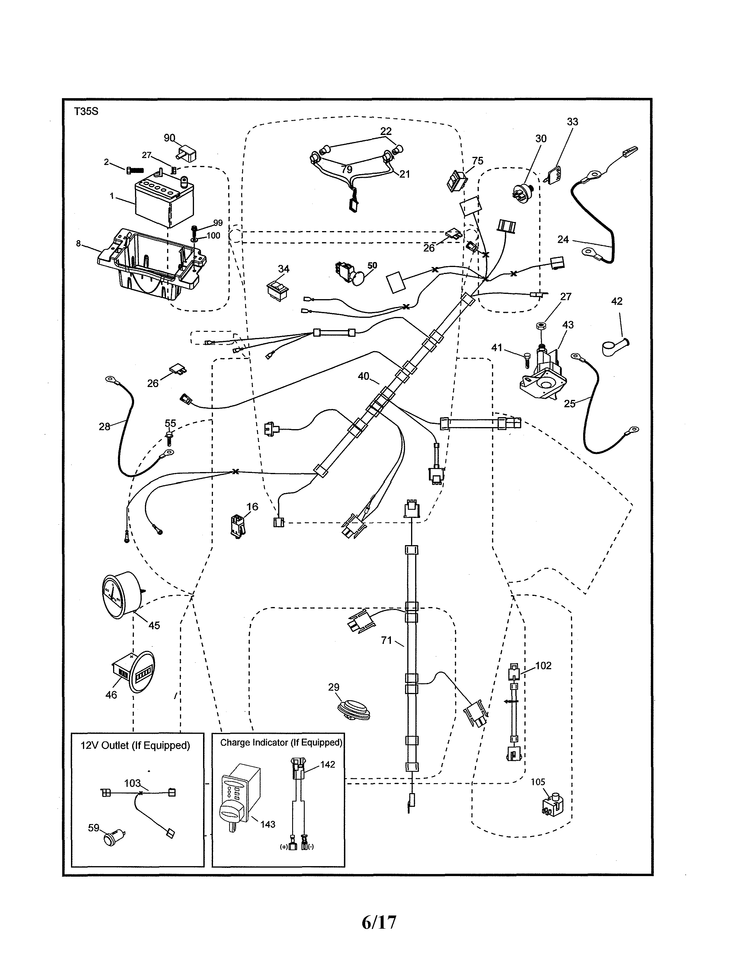Husqvarna GTH52XLS-96045005700 electrical diagram