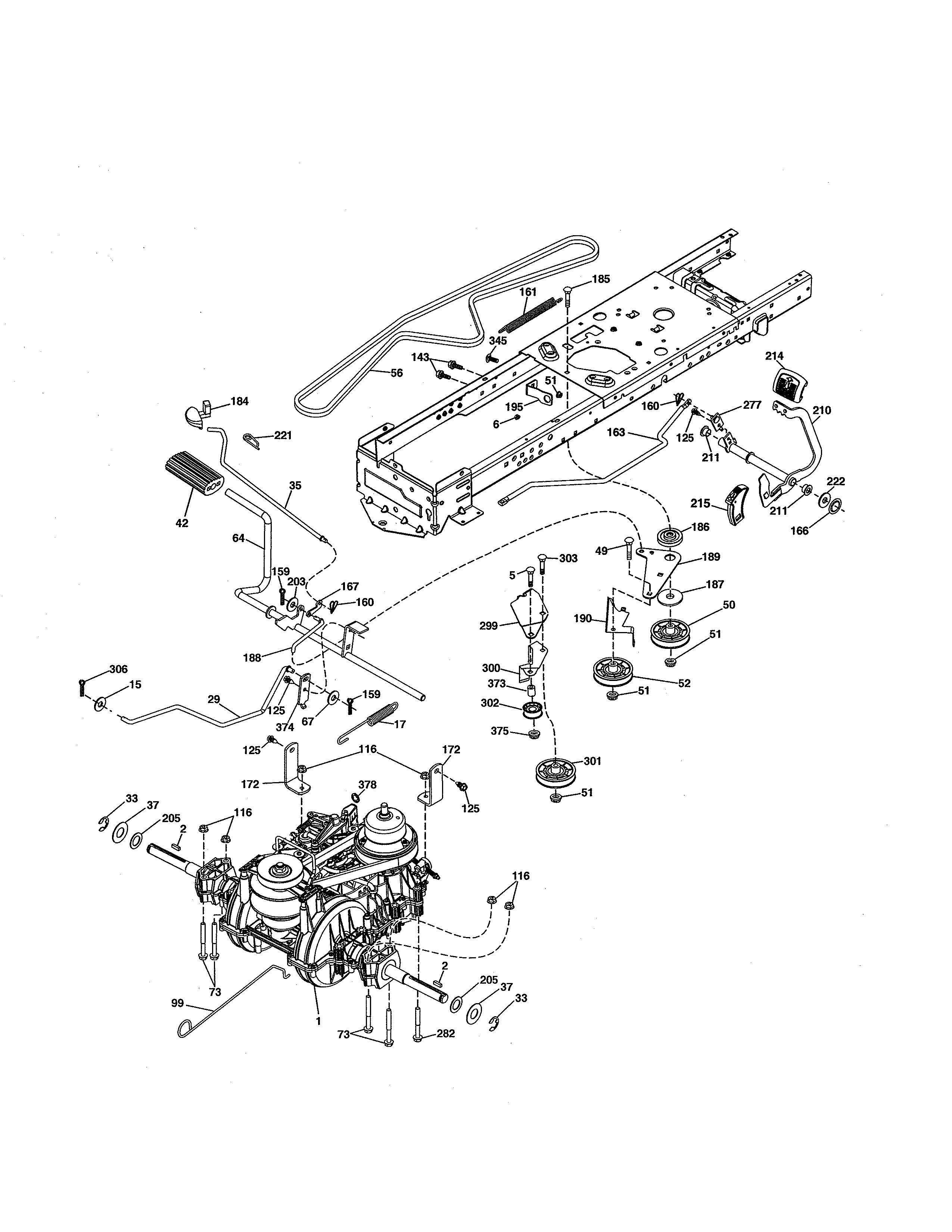 Poulan 96046007700 drive diagram