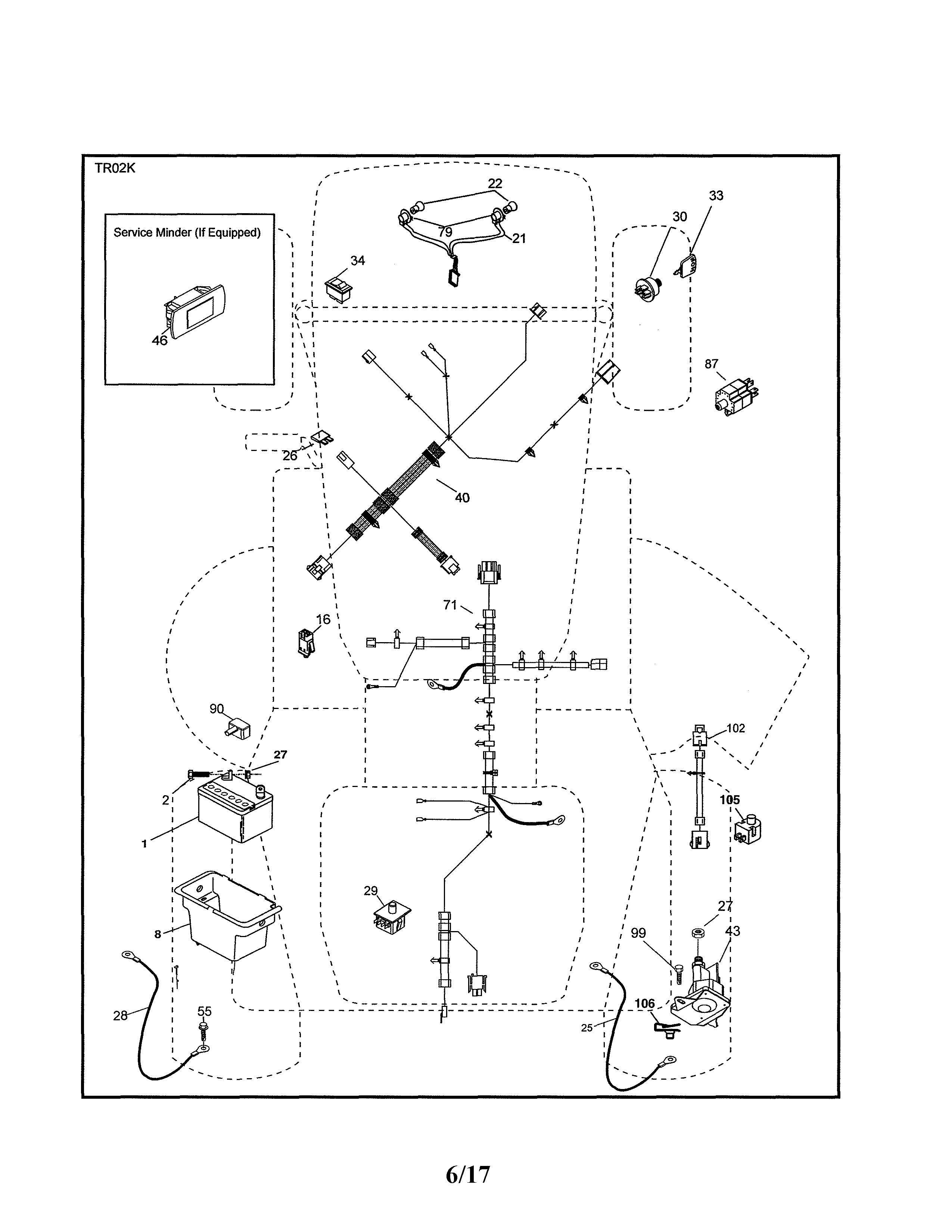 Poulan 96046007900 electrical diagram