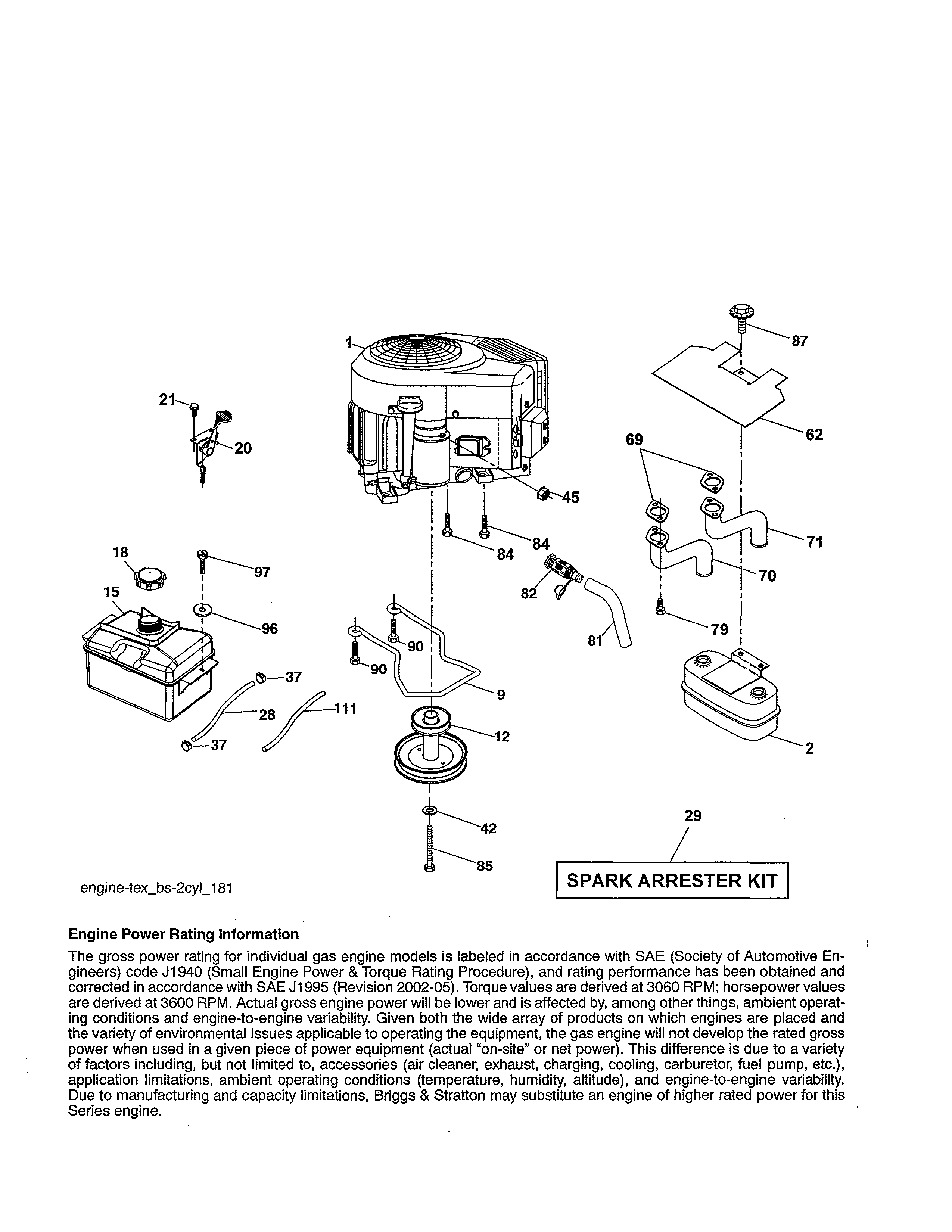 Poulan 96046007900 engine diagram