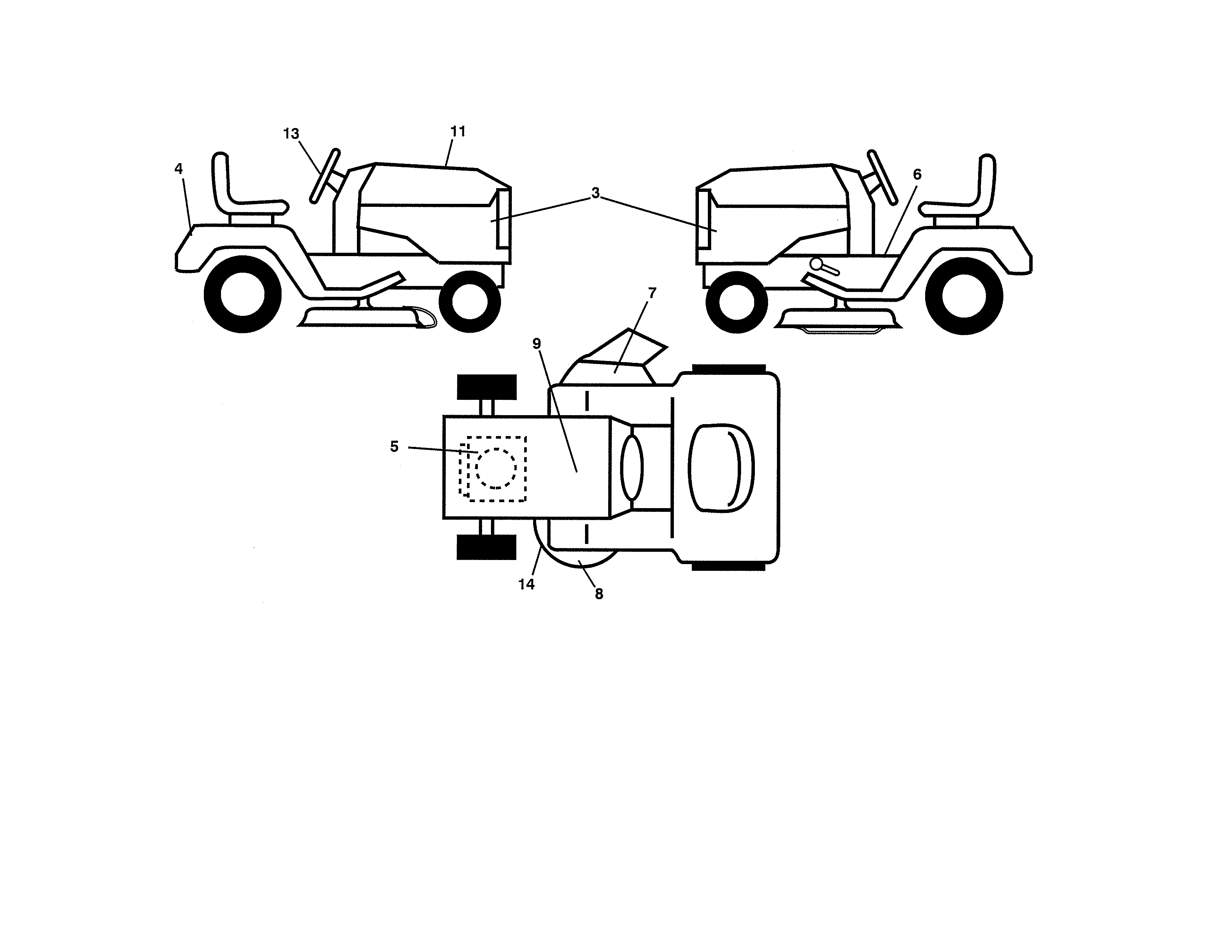Poulan 96046007900 decals diagram