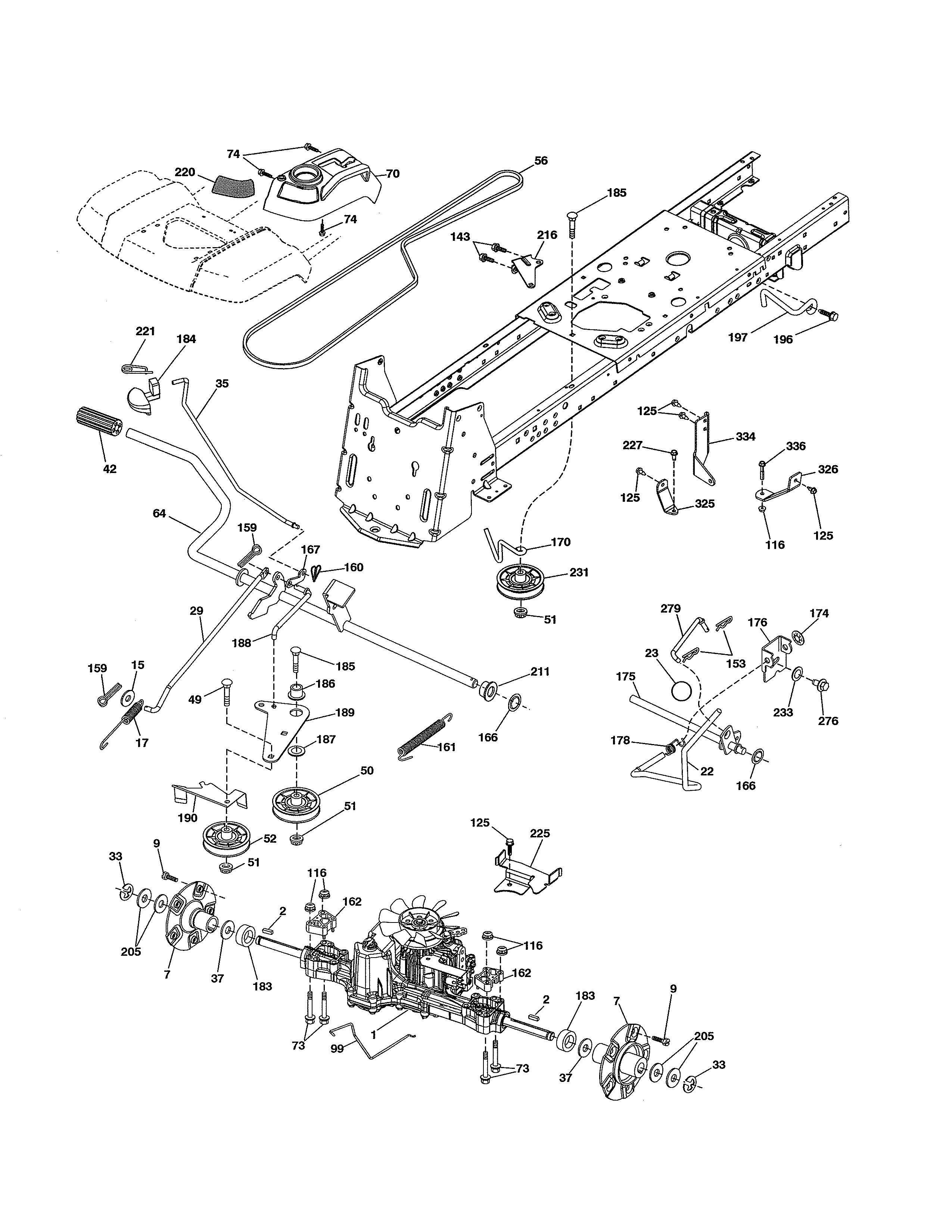 Husqvarna 96045004700 drive diagram