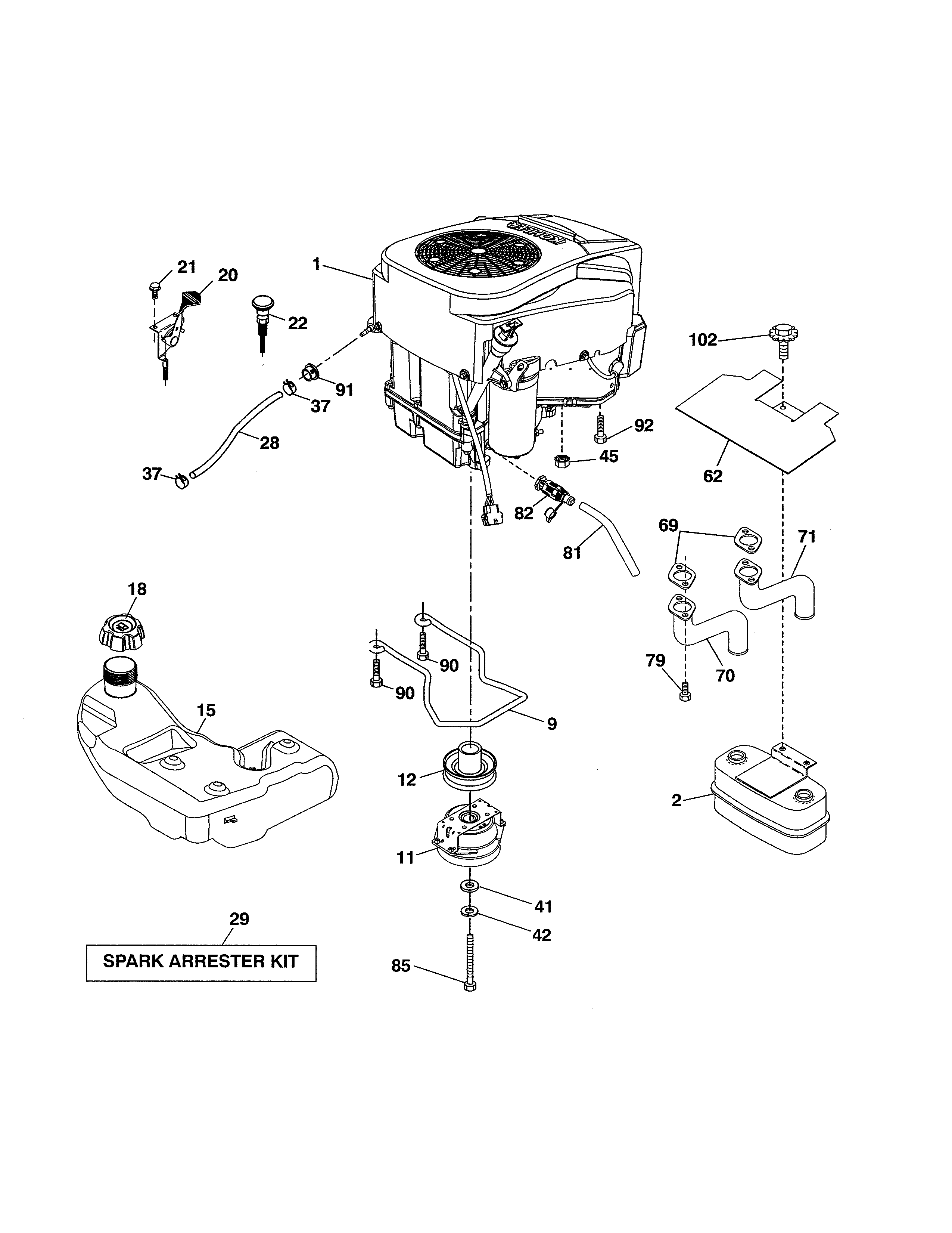 Husqvarna 96045004700 engine diagram