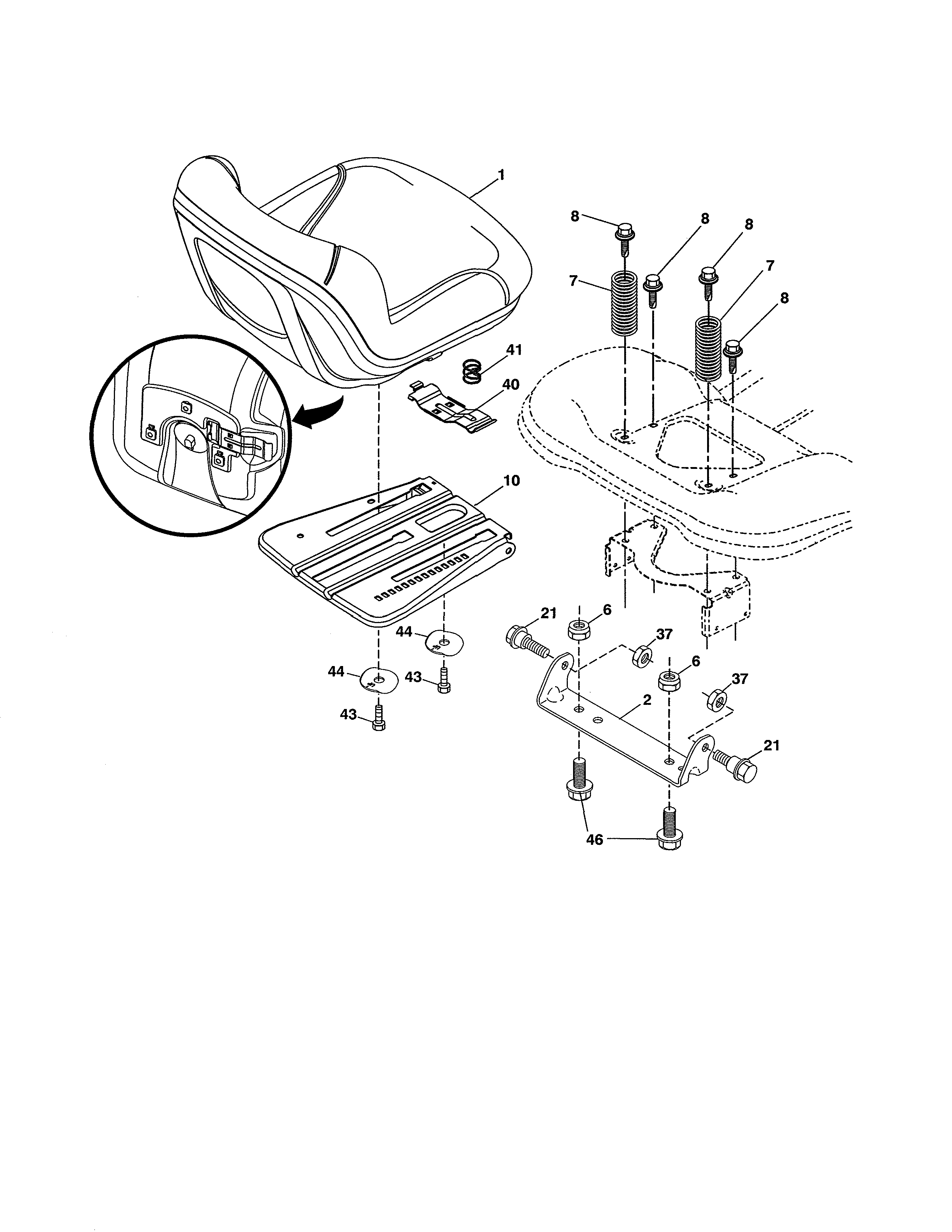 Husqvarna 96045004700 seat diagram