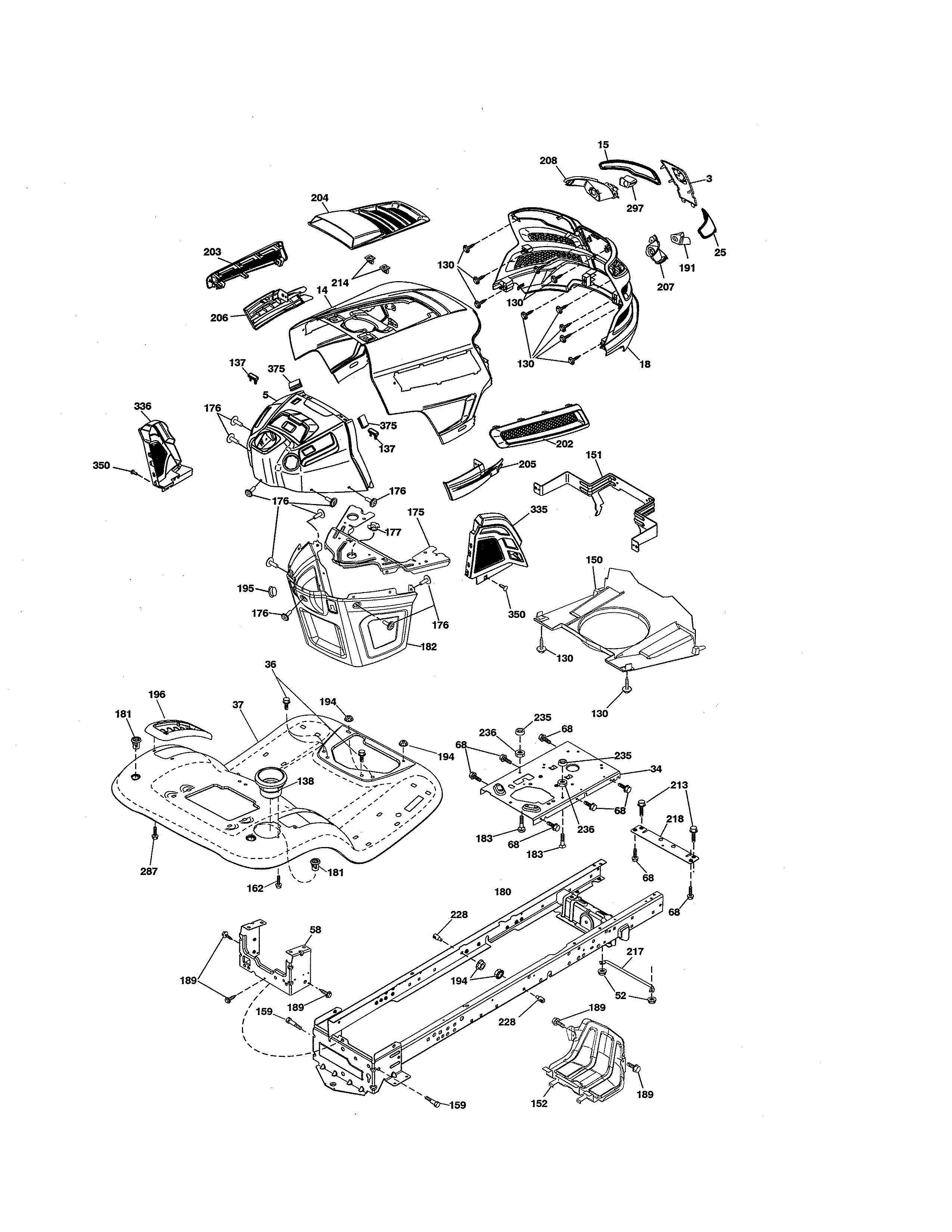 Husqvarna 96045005100 chassis diagram