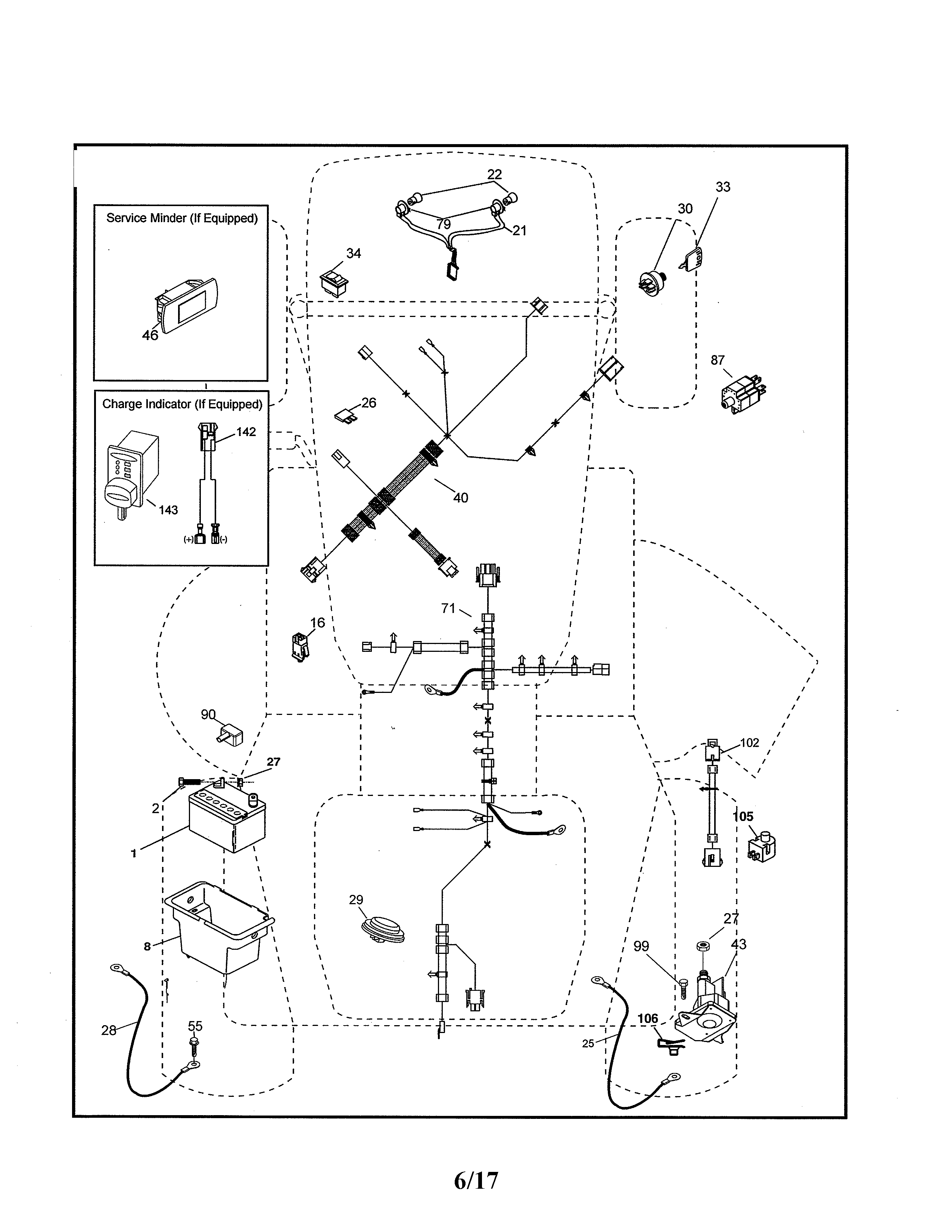 Husqvarna YTA18542-96045005500 electrical diagram