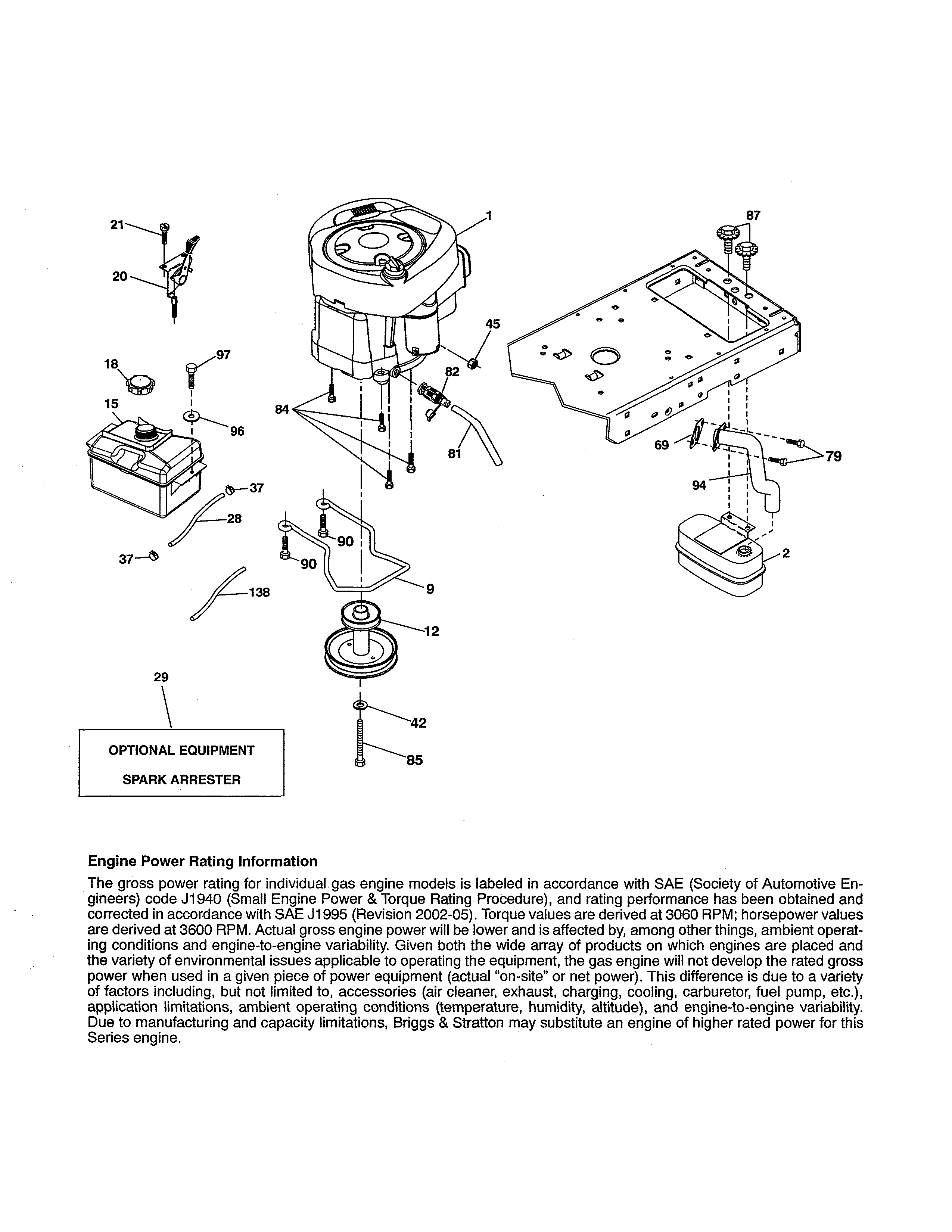 Husqvarna YTA18542-96045005500 engine diagram