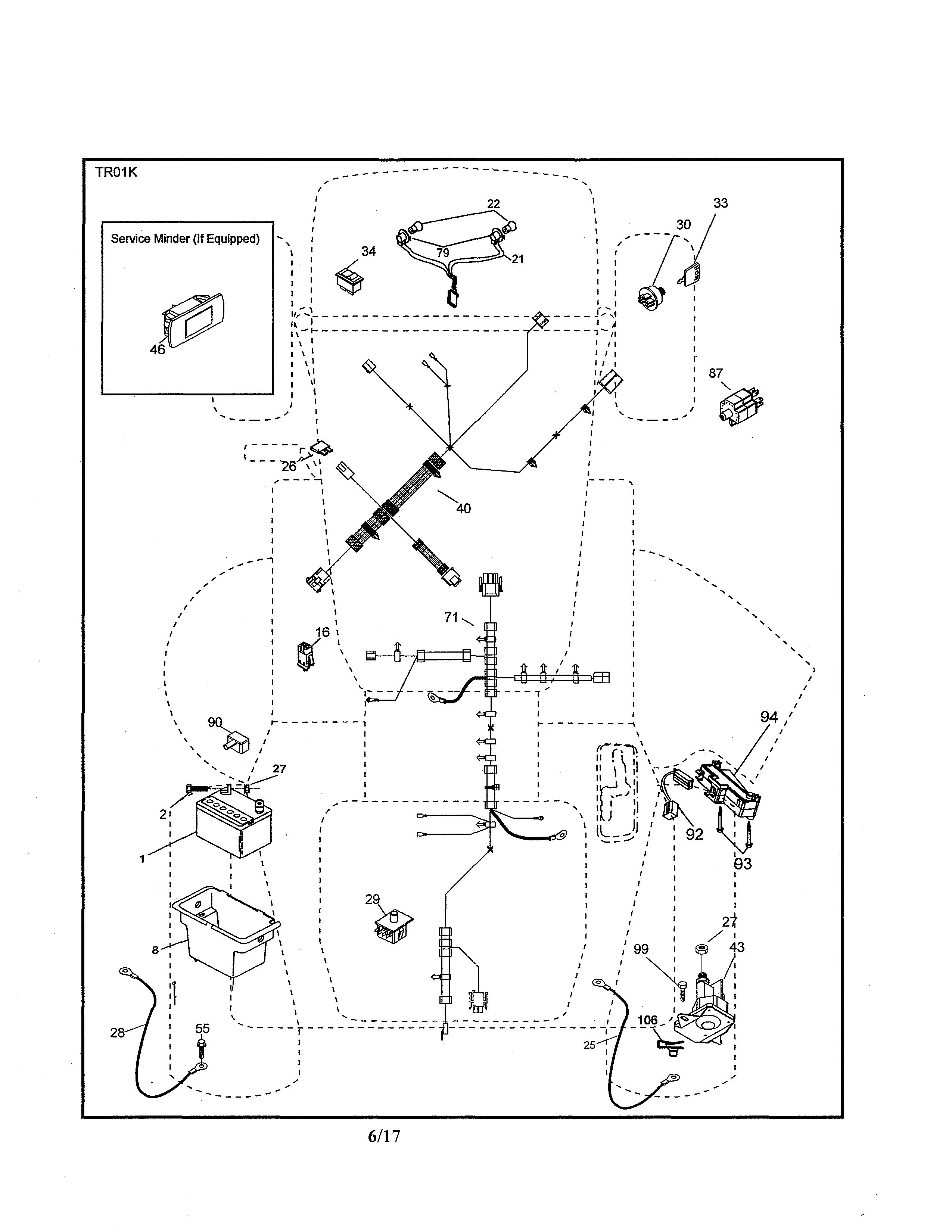 Poulan 96046007500 electrical diagram