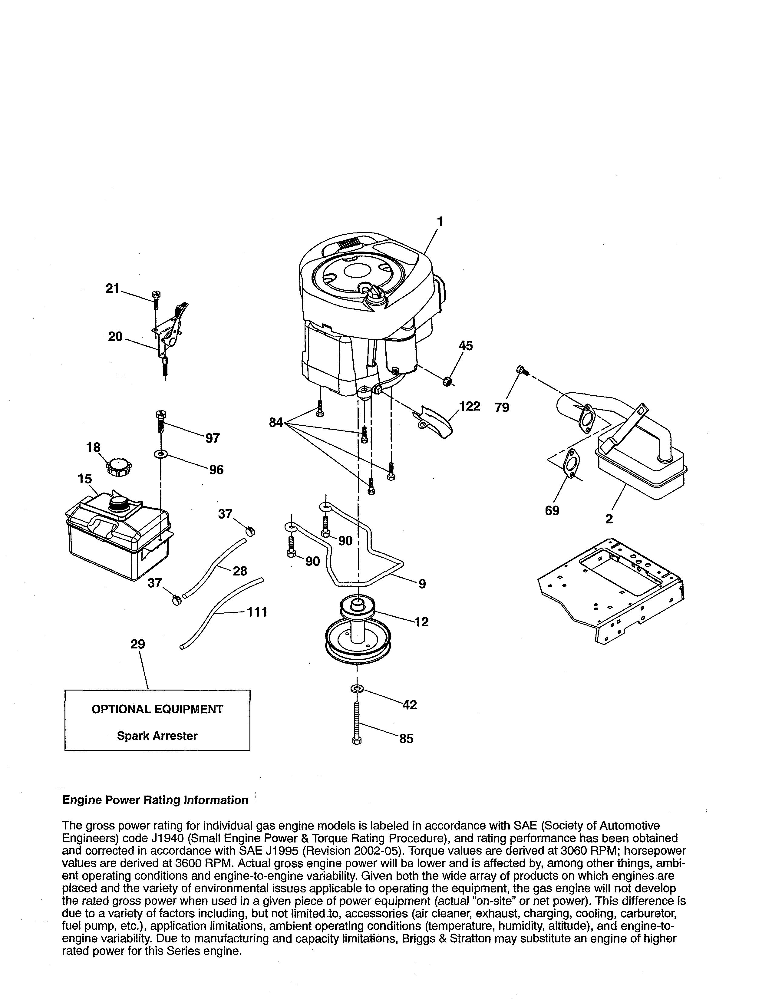 Poulan 96046007500 engine diagram
