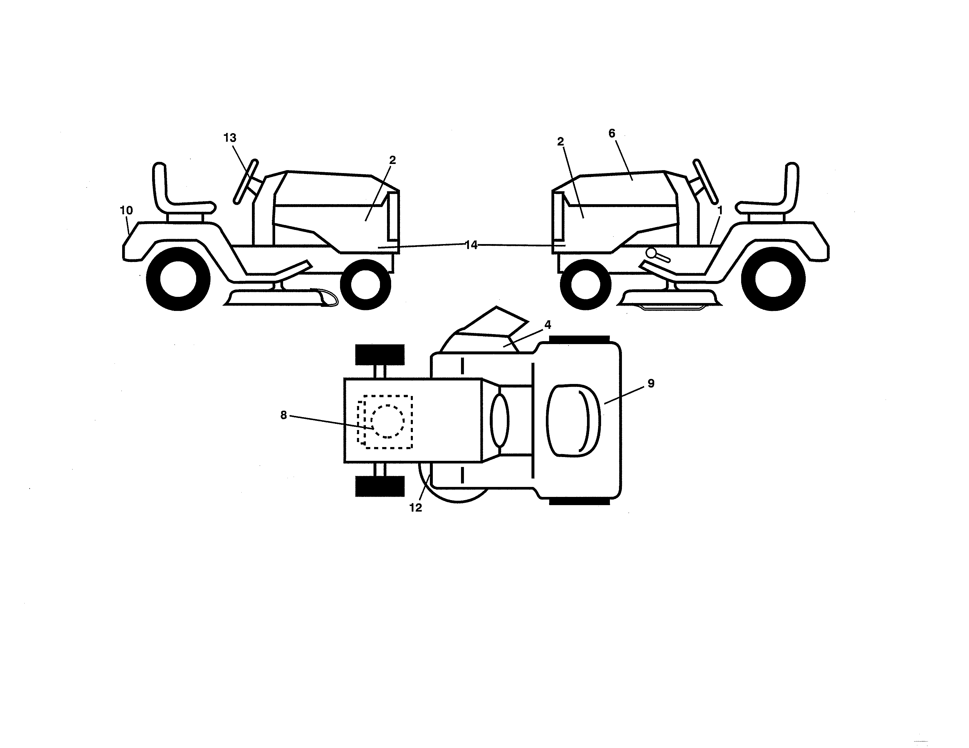 Poulan 96046007500 decals diagram