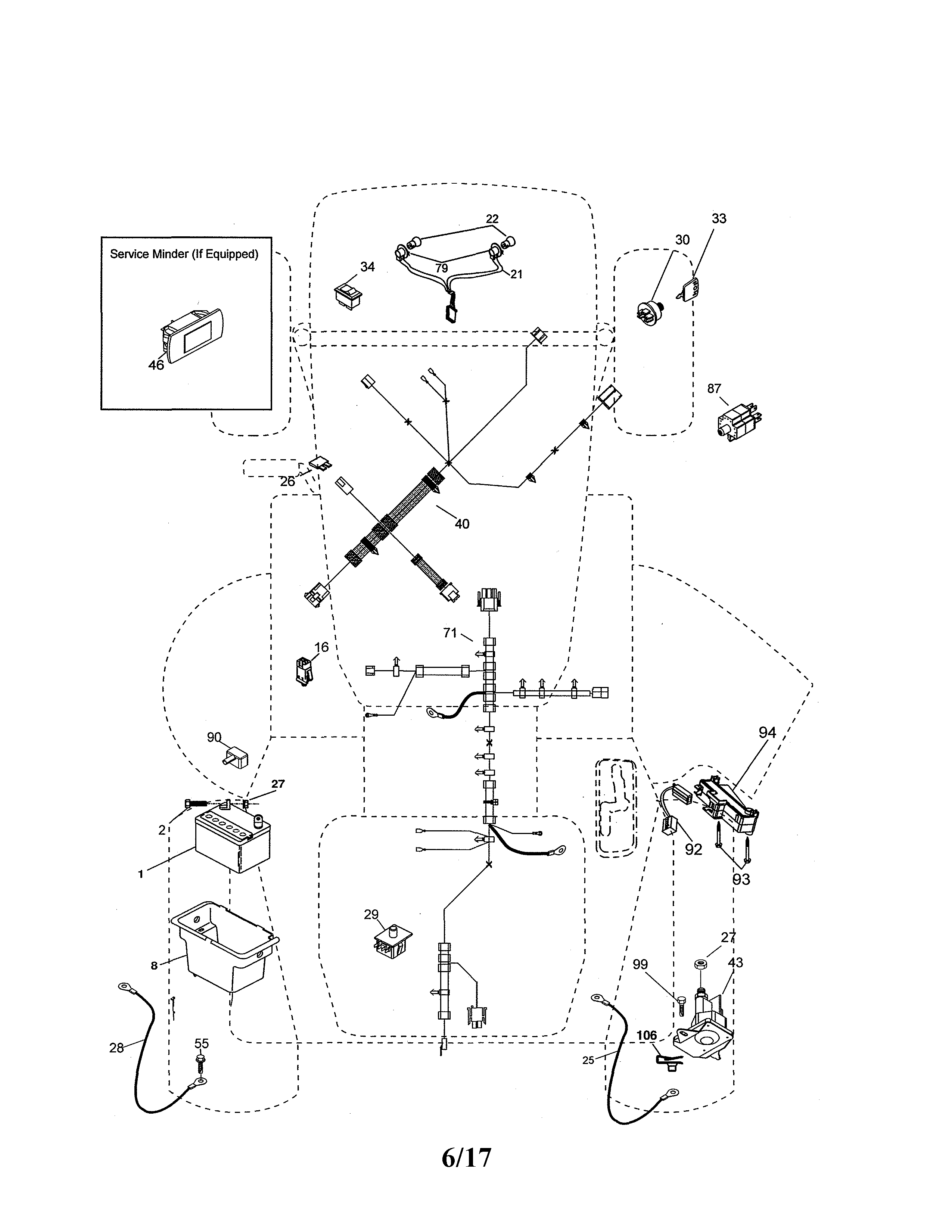 Poulan 96046007600 electrical diagram