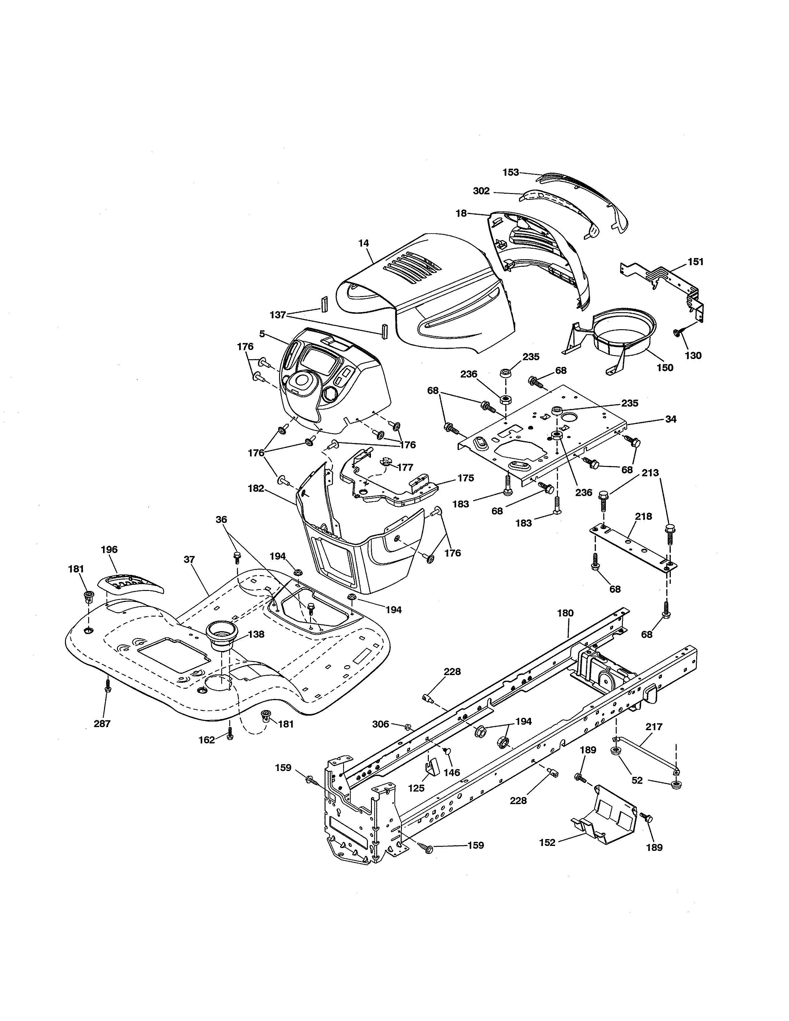 Poulan 96046007600 chassis diagram