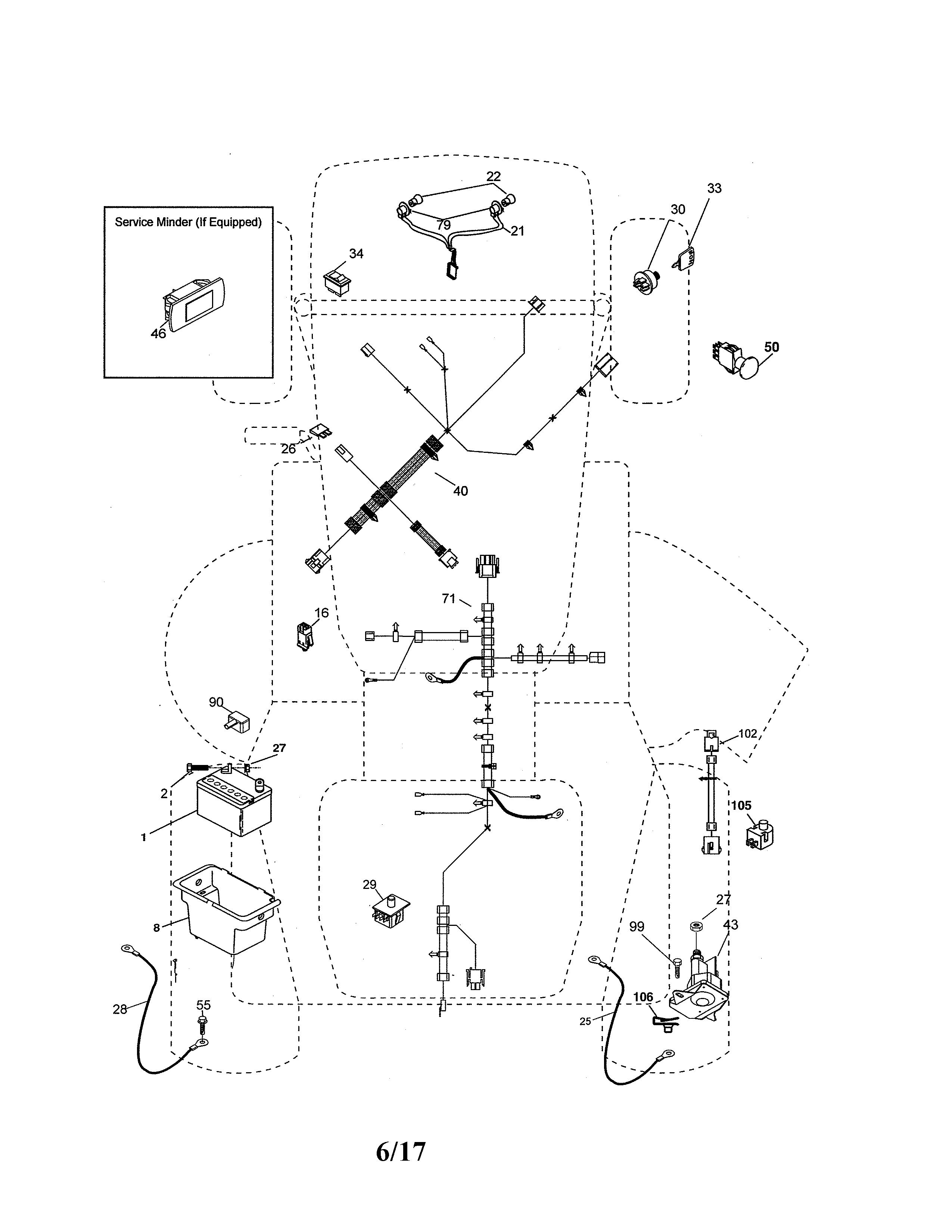 Poulan 96046008000 electrical diagram