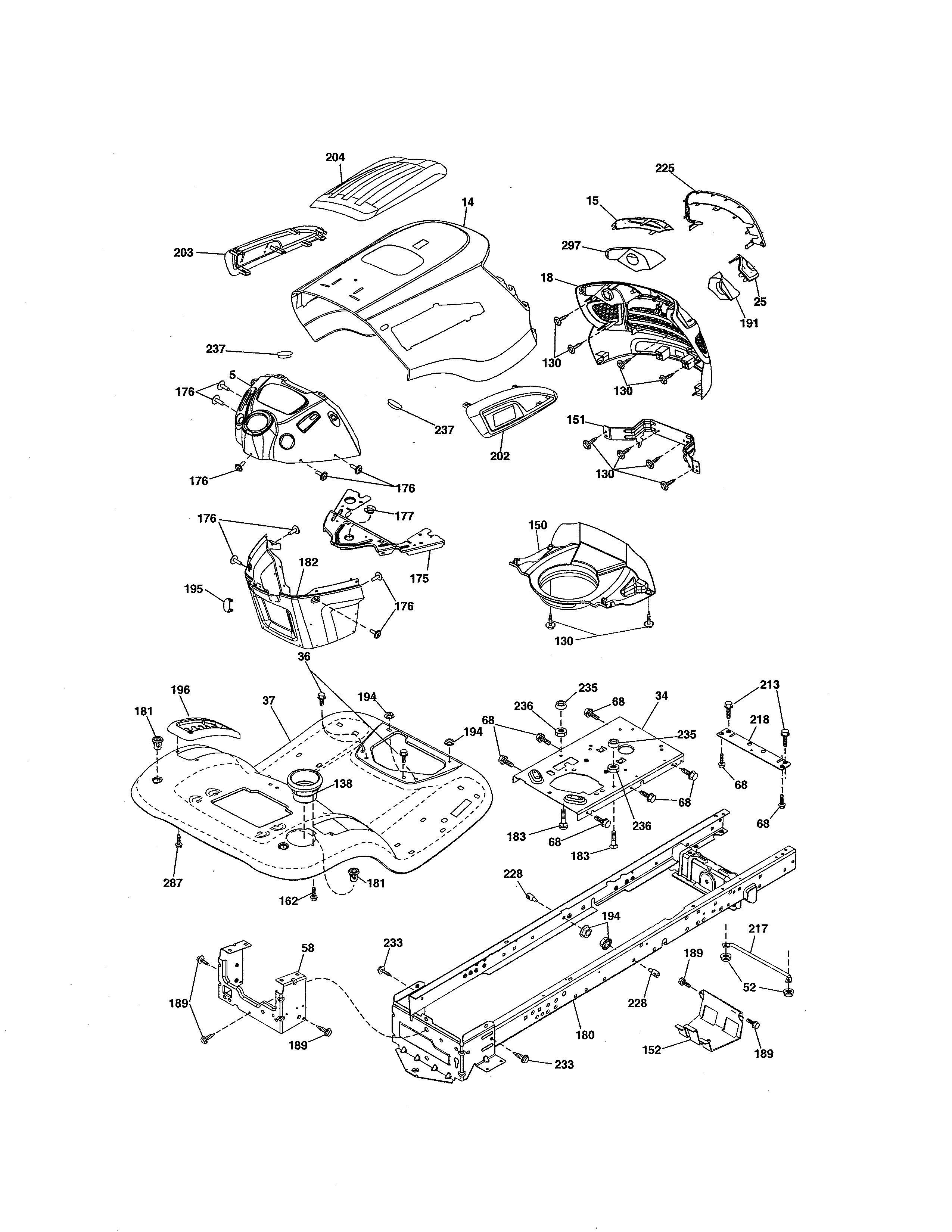 Poulan 96046008000 chassis diagram