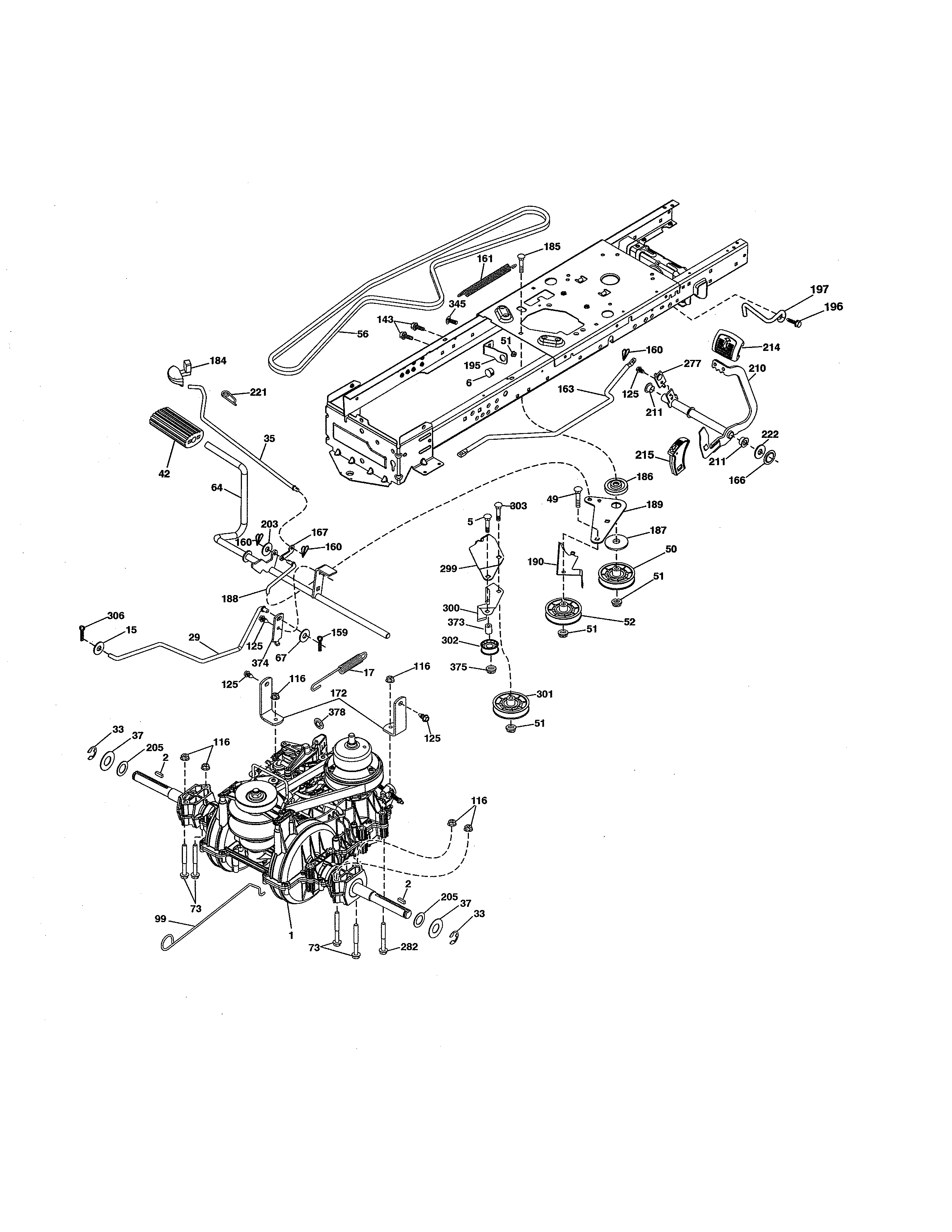 Poulan 96046008000 drive diagram