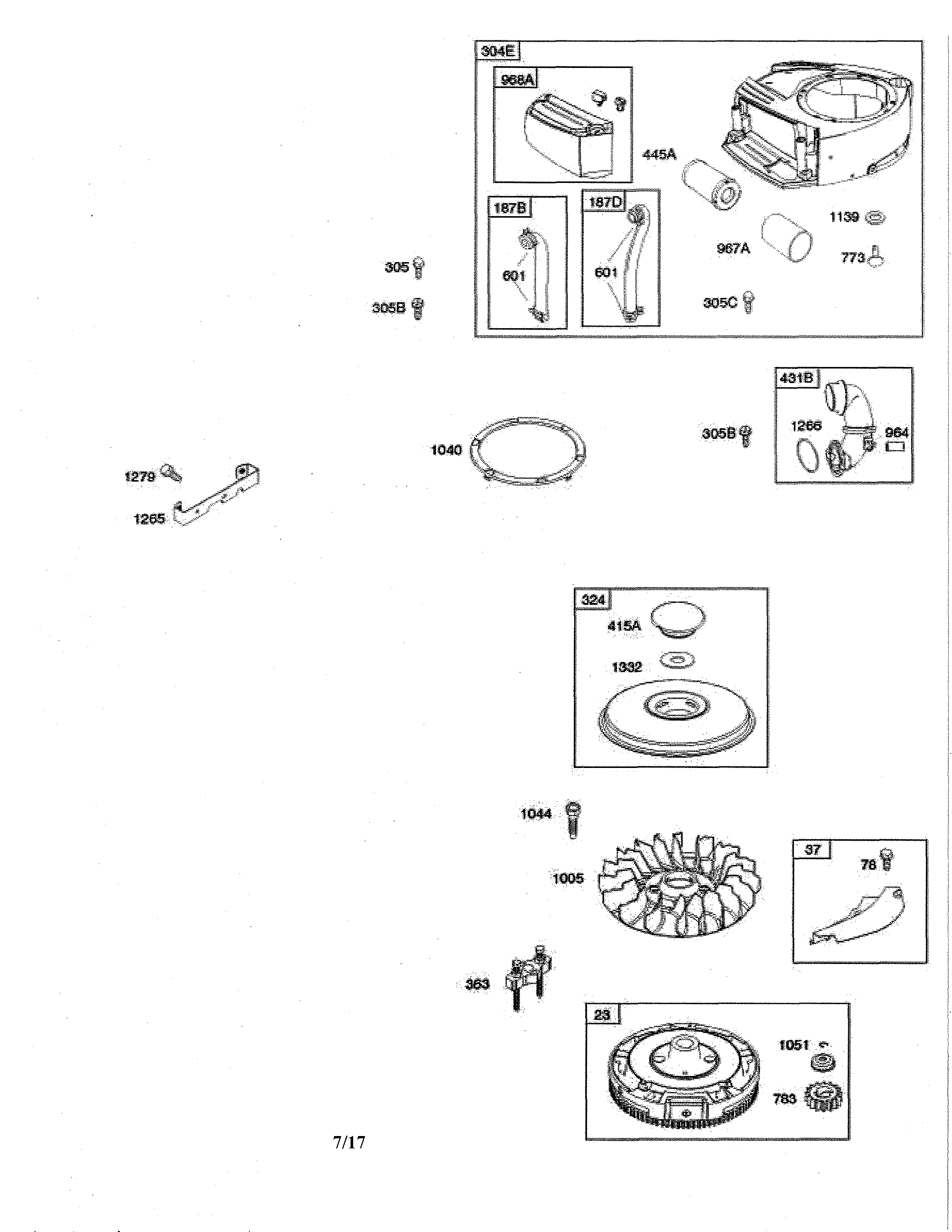 Husqvarna 96043017200 blower housing/air cleaner diagram
