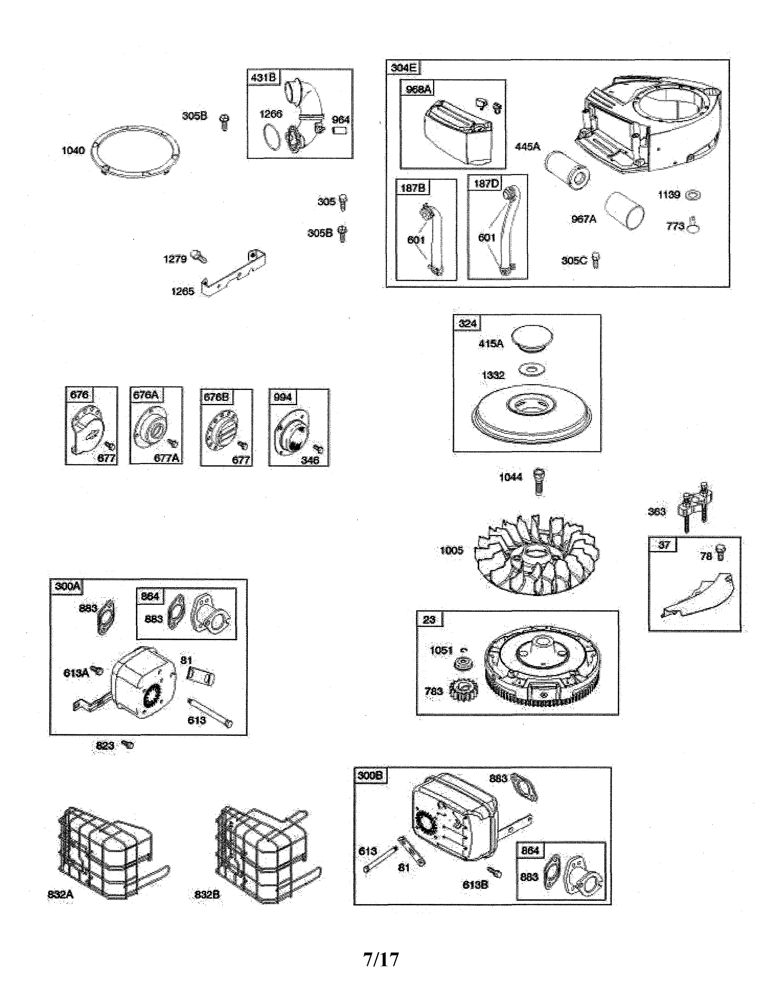 Poulan 96046007700 blower housing/air cleaner diagram